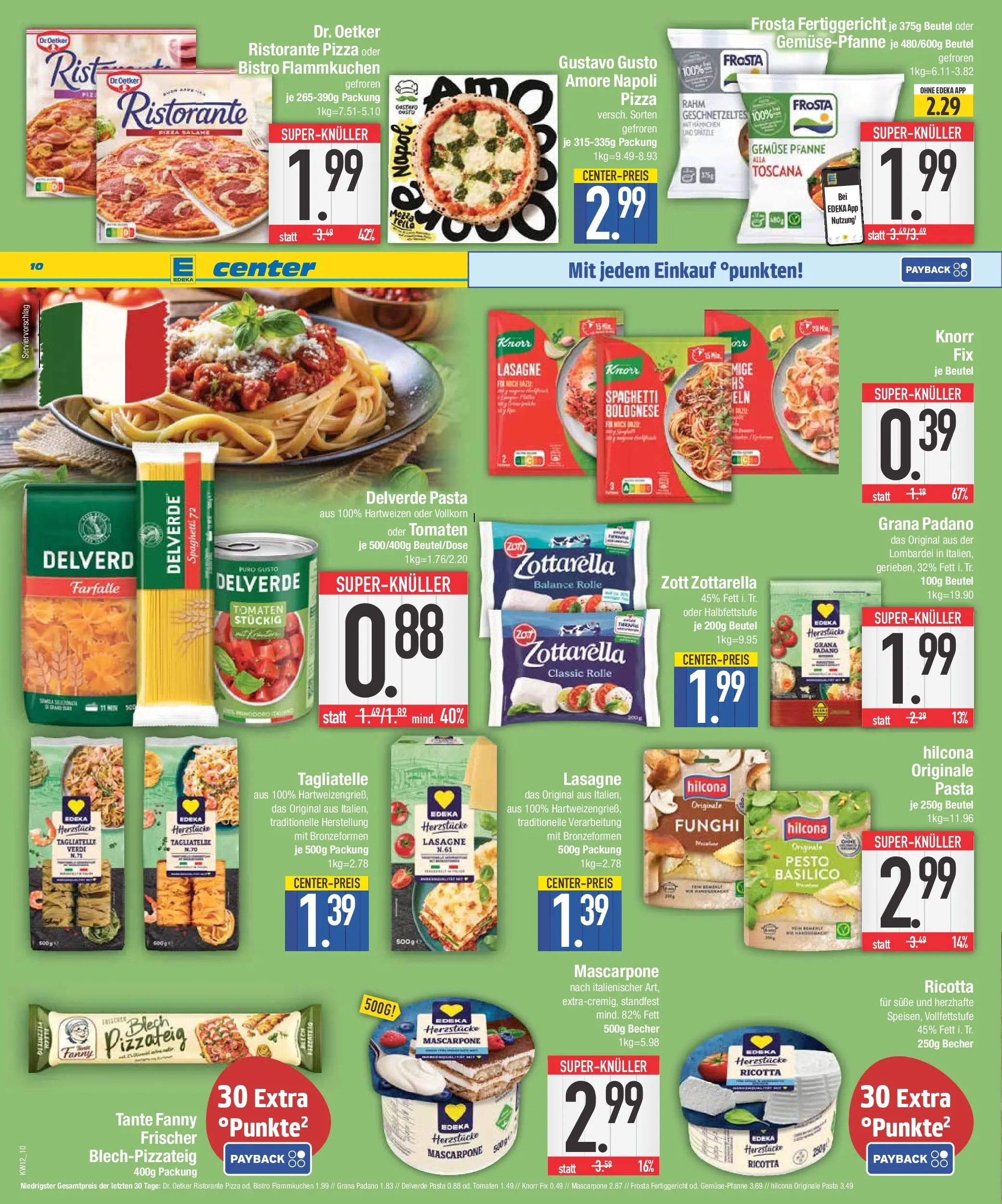 E center Prospekt Bad Reichenhall	 (ab 15.03.2026) zum Blättern | Seite: 10 | Produkte: Ristorante, Mascarpone, Frosta, Pizza