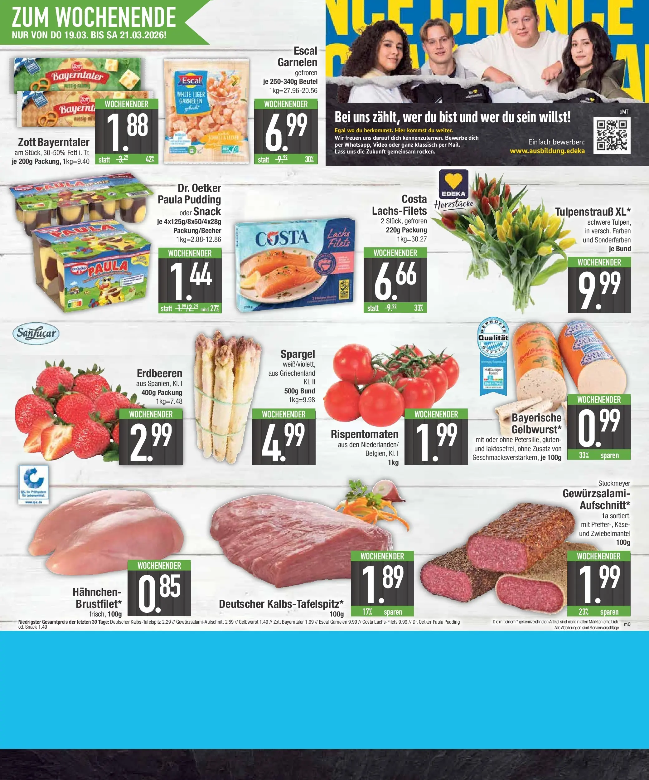 E center Prospekt München	 (ab 15.03.2026) zum Blättern | Seite: 20 | Produkte: Hahnchen, Spargel, Pudding, Video