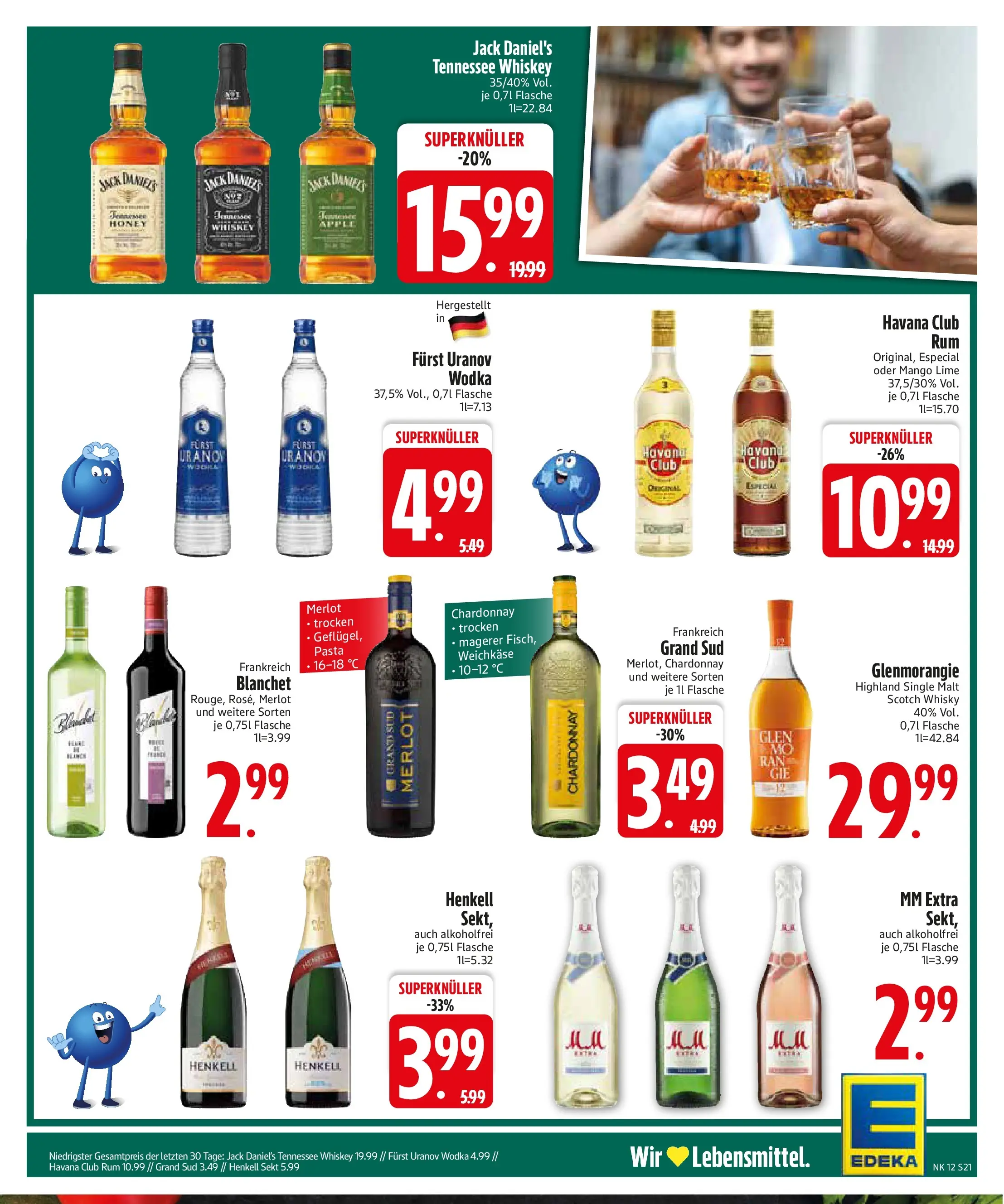 Edeka  Prospekt Vilsbiburg	 (ab 16.03.2026) zum Blättern | Seite: 21 | Produkte: Whisky, Mango, Pasta, Wodka