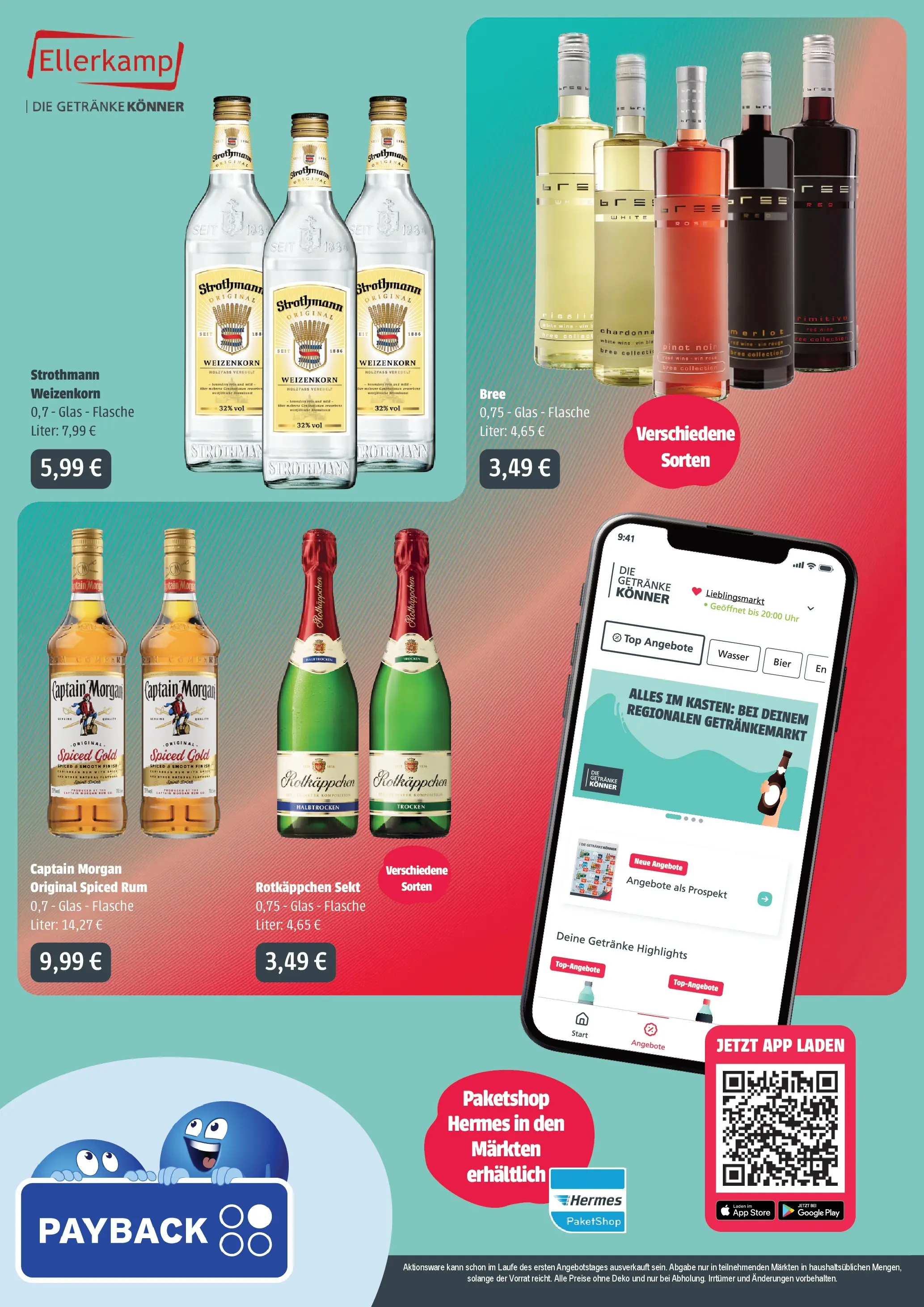 Angebote - Getränke Ellerkamp: Getränkeangebote (ab 15.03.2026) zum Blättern | Seite: 4 | Produkte: Sekt, Rum, Merlot, Uhr