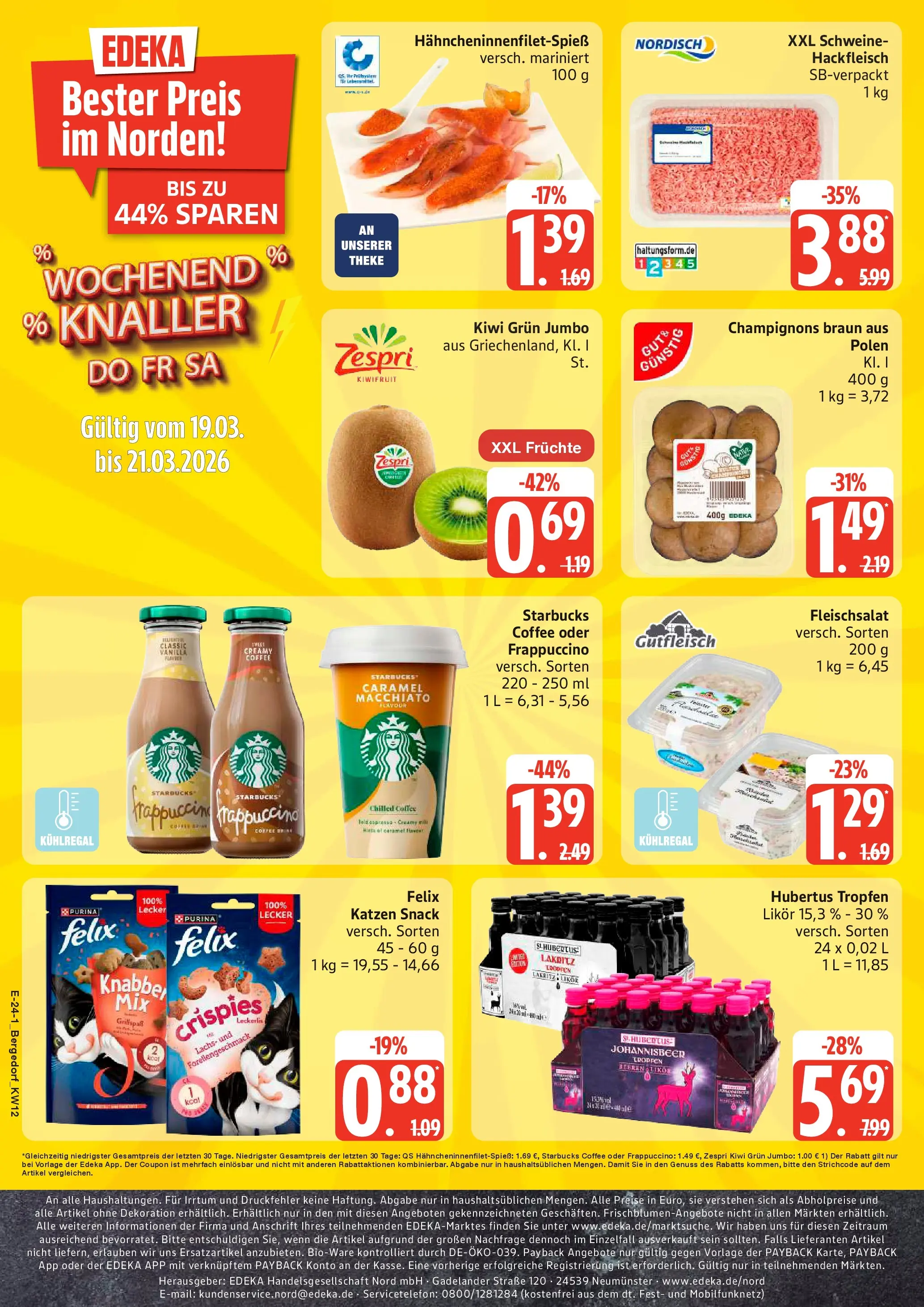 Marktkauf - Marktkauf: Wochenangebote (ab 15.03.2026) » Angebote online | Seite: 24 | Produkte: Theke, Starbucks, Kiwi, Hackfleisch