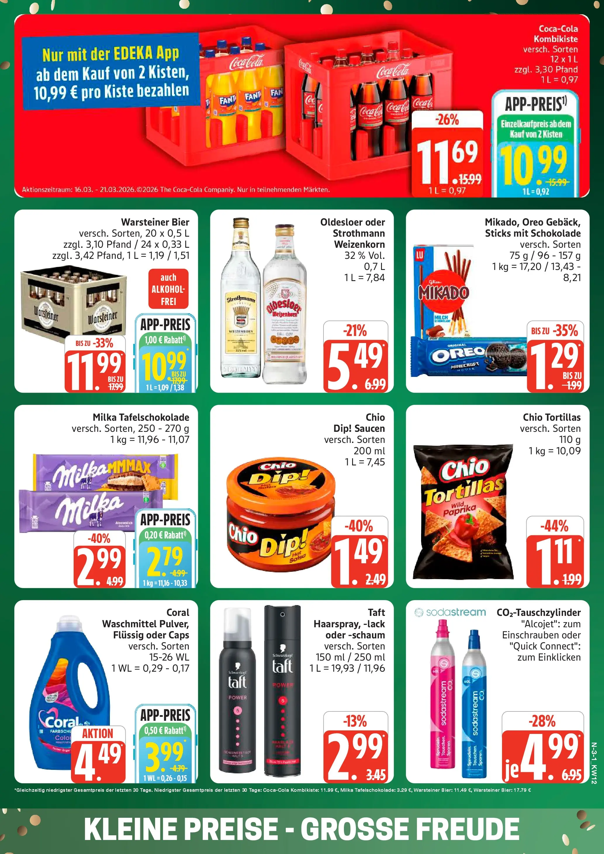 Edeka prospekt Schleswig	 (ab 16.03.2026) » Angebote Online | Seite: 3 | Produkte: Bier, Coral, Coral waschmittel, Paprika