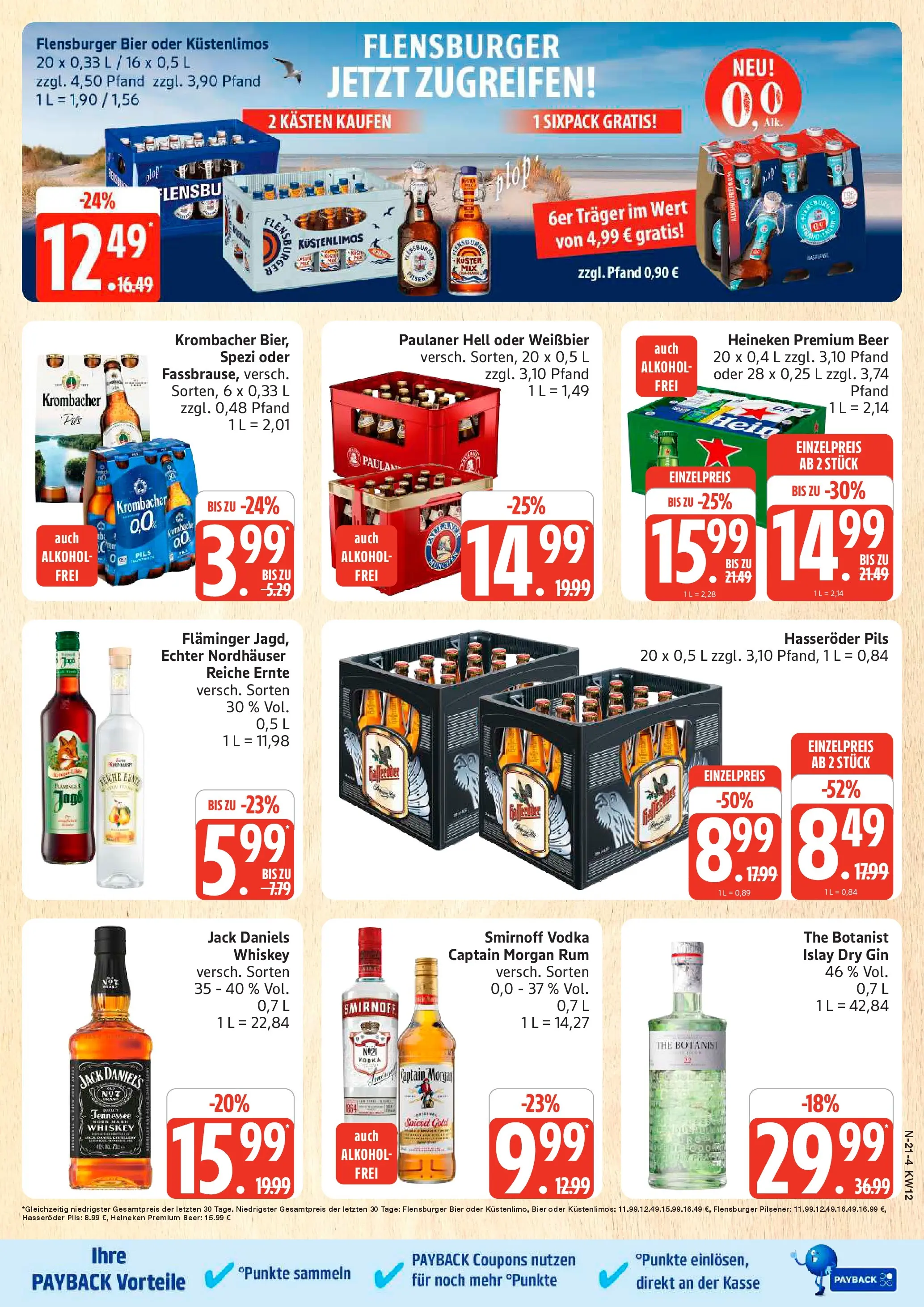 Marktkauf - Marktkauf: Wochenangebote (ab 15.03.2026) » Angebote online | Seite: 21 | Produkte: Bier, Jack Daniel's, Captain morgan, Vodka