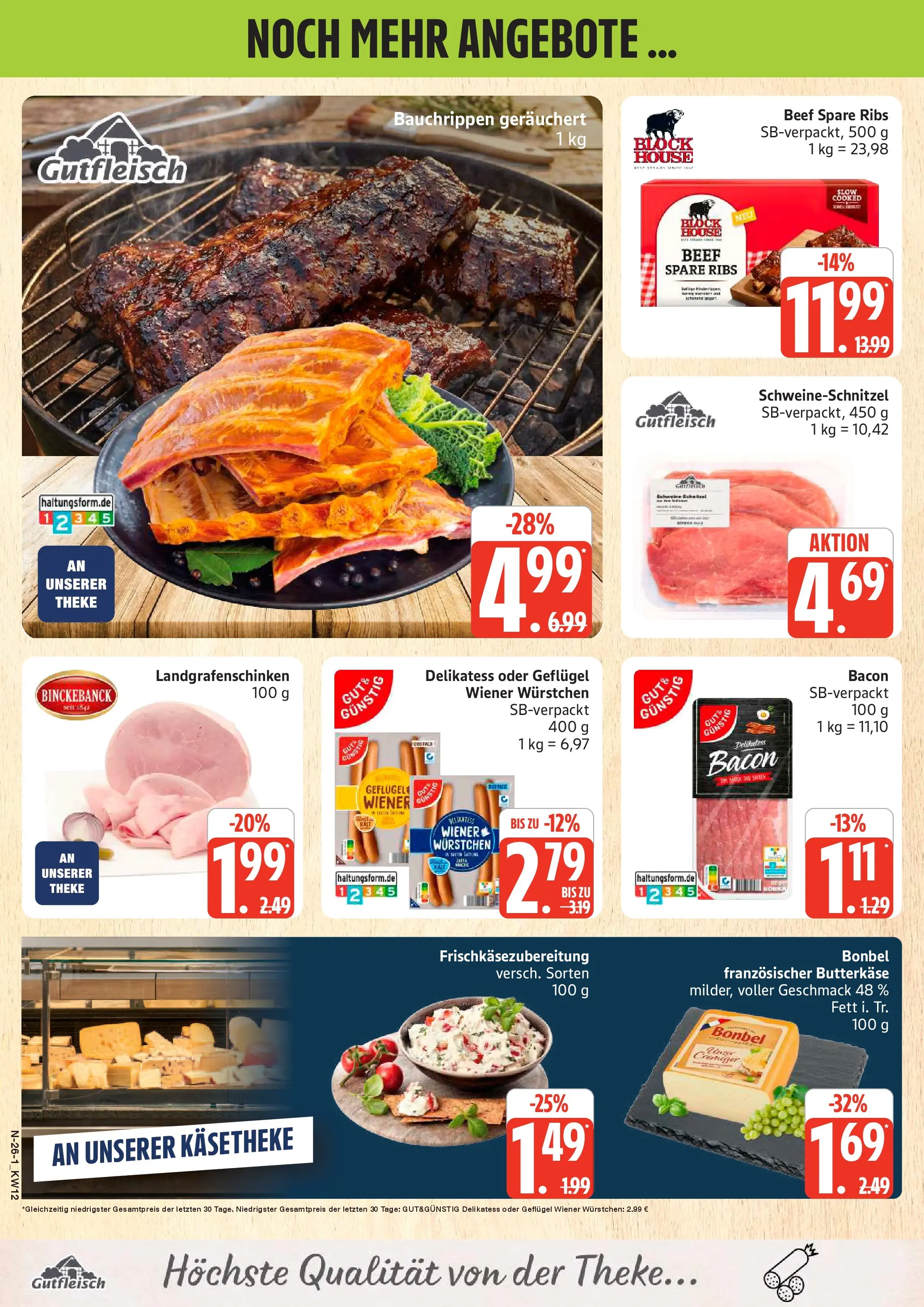 Marktkauf - Marktkauf: Wochenangebote (ab 15.03.2026) » Angebote online | Seite: 26 | Produkte: Wiener wurstchen, Theke, Spare ribs, Schnitzel