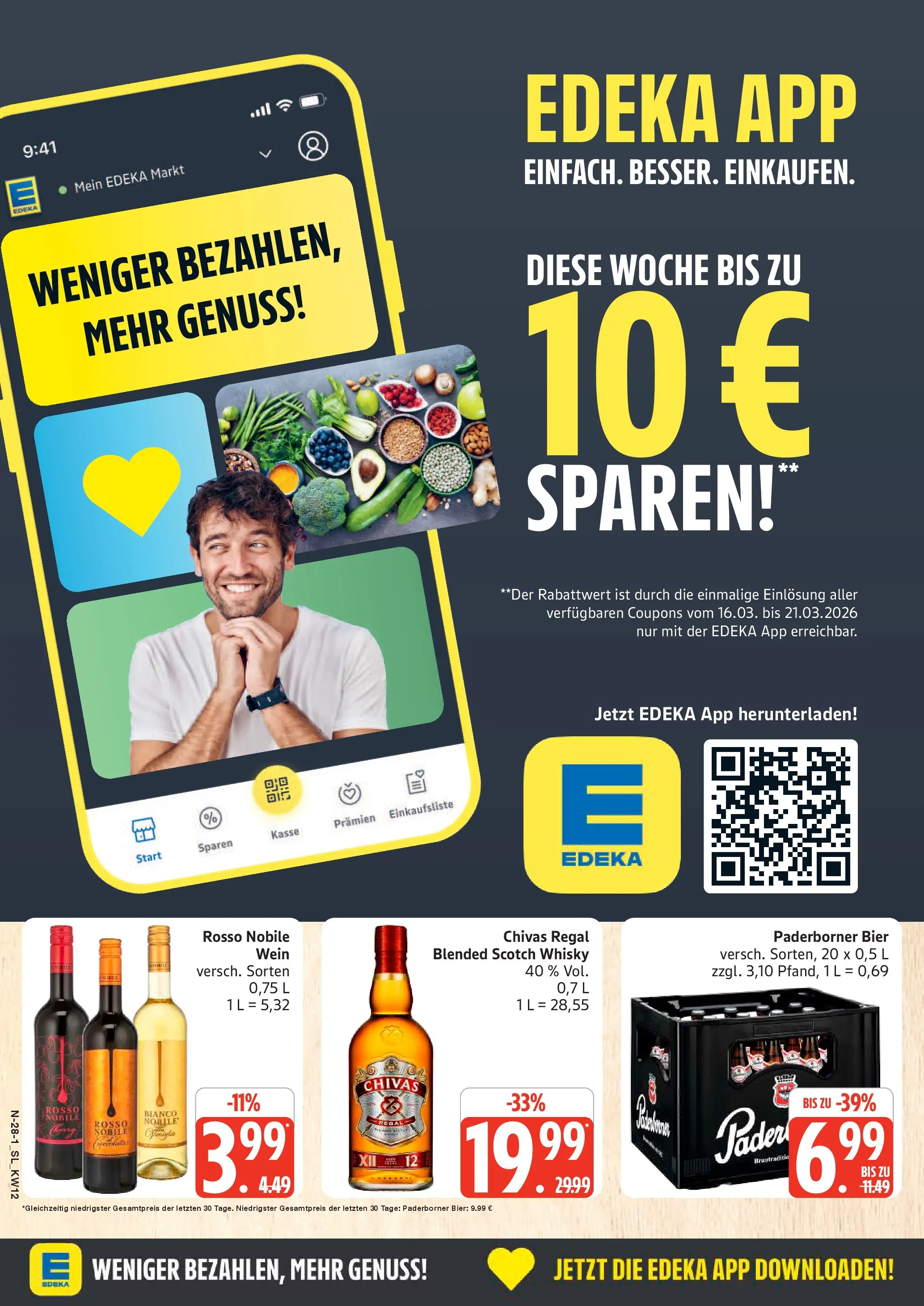 Edeka prospekt Schleswig	 (ab 16.03.2026) » Angebote Online | Seite: 28 | Produkte: Whisky, Bier, Regal, Wein