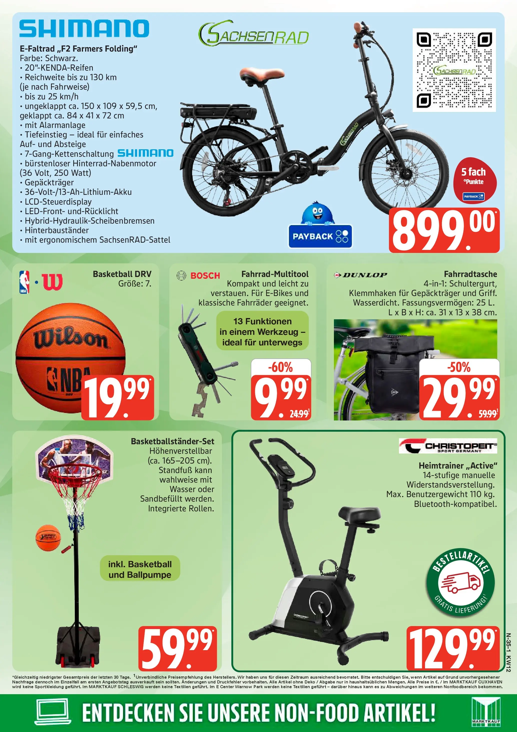Marktkauf - Marktkauf: Wochenangebote (ab 15.03.2026) » Angebote online | Seite: 35 | Produkte: Bosch, Heimtrainer, Wasser, Basketball