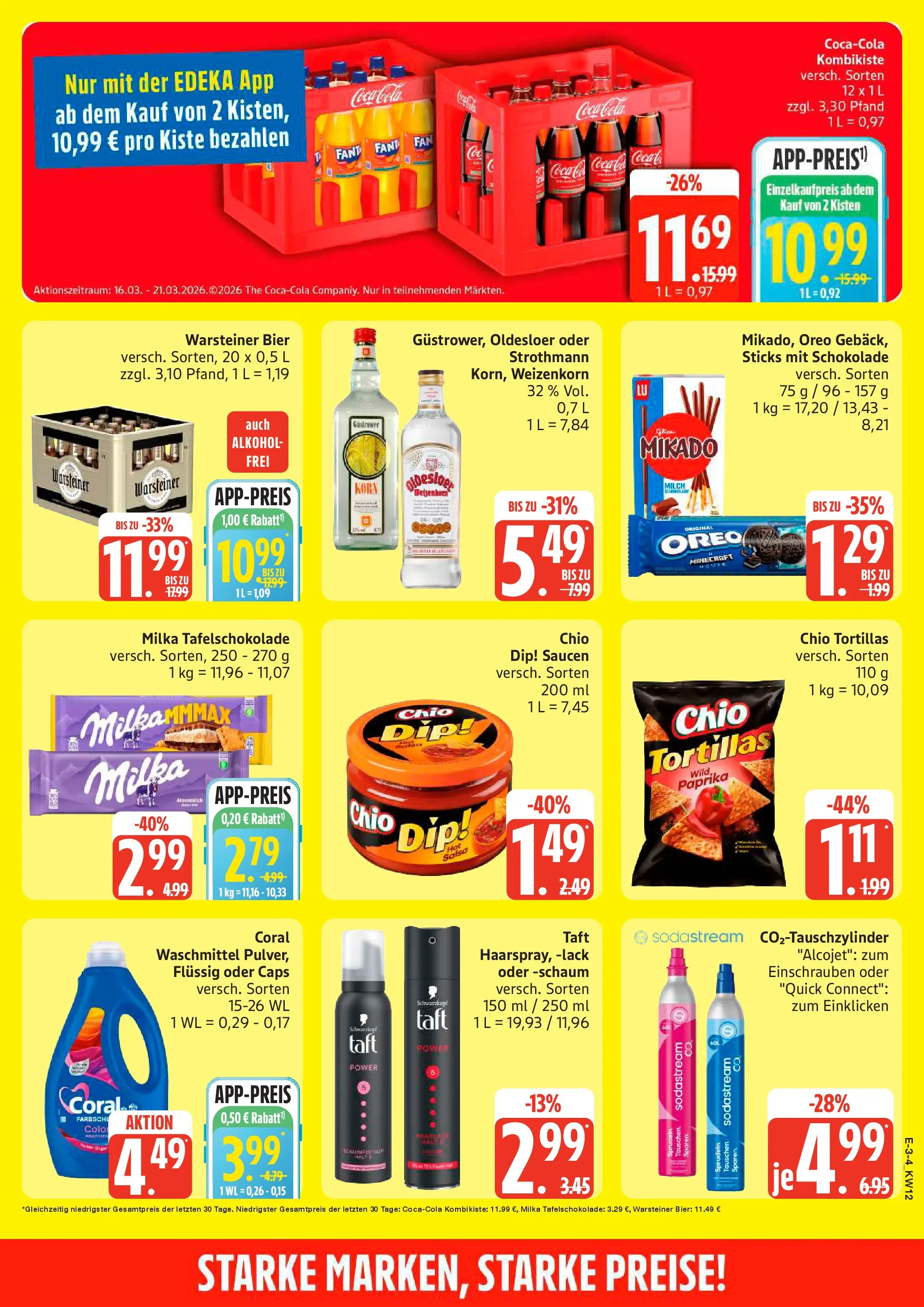 Edeka prospekt Rostock	 (ab 15.03.2026) » Angebote Online | Seite: 3 | Produkte: Bier, Coral, Paprika, Warsteiner
