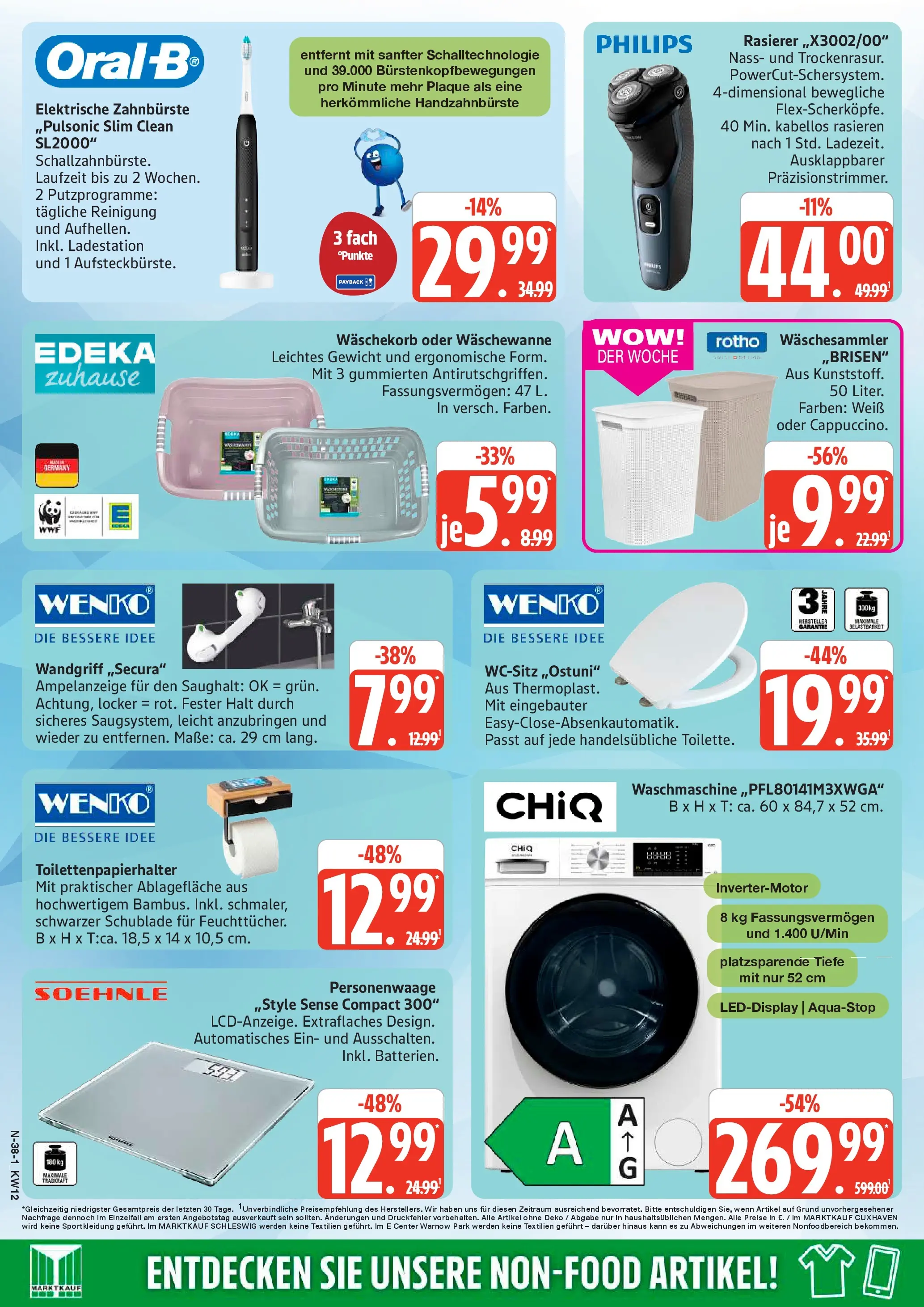 Marktkauf - Marktkauf: Wochenangebote (ab 15.03.2026) » Angebote online | Seite: 38 | Produkte: Gewicht, Elektrische zahnbürste, Personenwaage, Zahnbürste