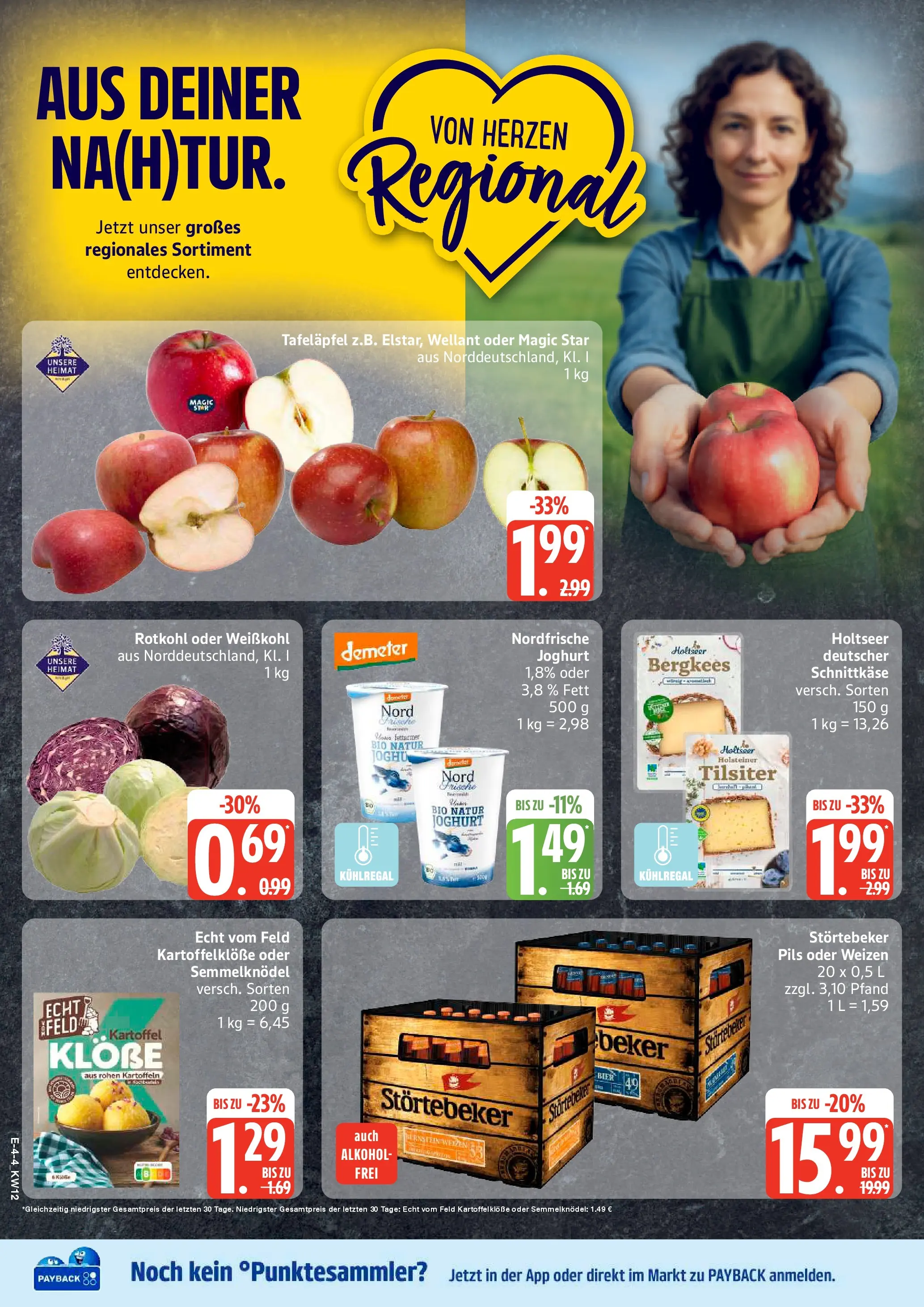 Edeka prospekt Rostock	 (ab 15.03.2026) » Angebote Online | Seite: 4 | Produkte: Rotkohl, Bier, Pils, Kartoffeln