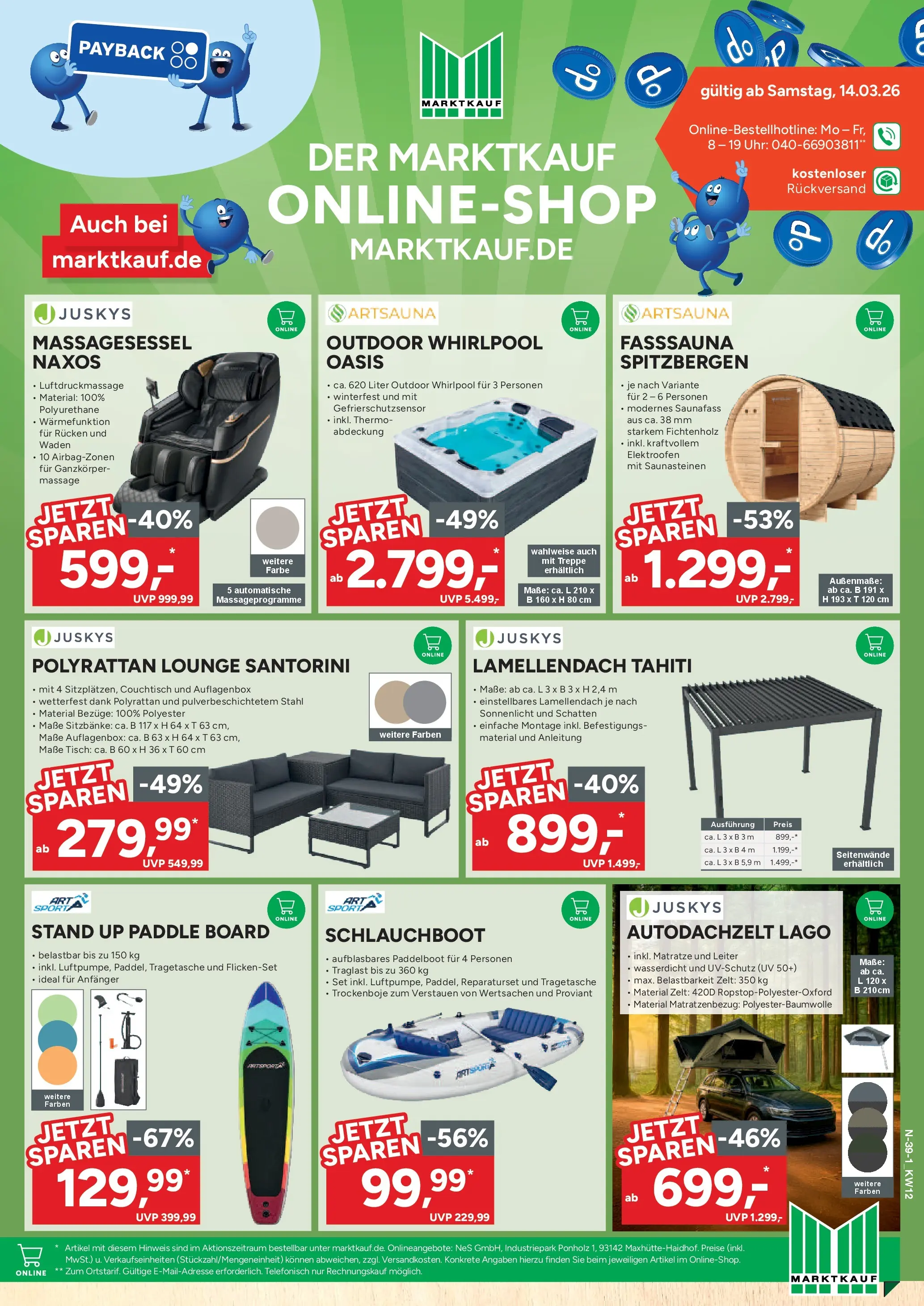 Marktkauf - Marktkauf: Wochenangebote (ab 15.03.2026) » Angebote online | Seite: 39 | Produkte: Matratze, Couchtisch, Tisch, Uhr