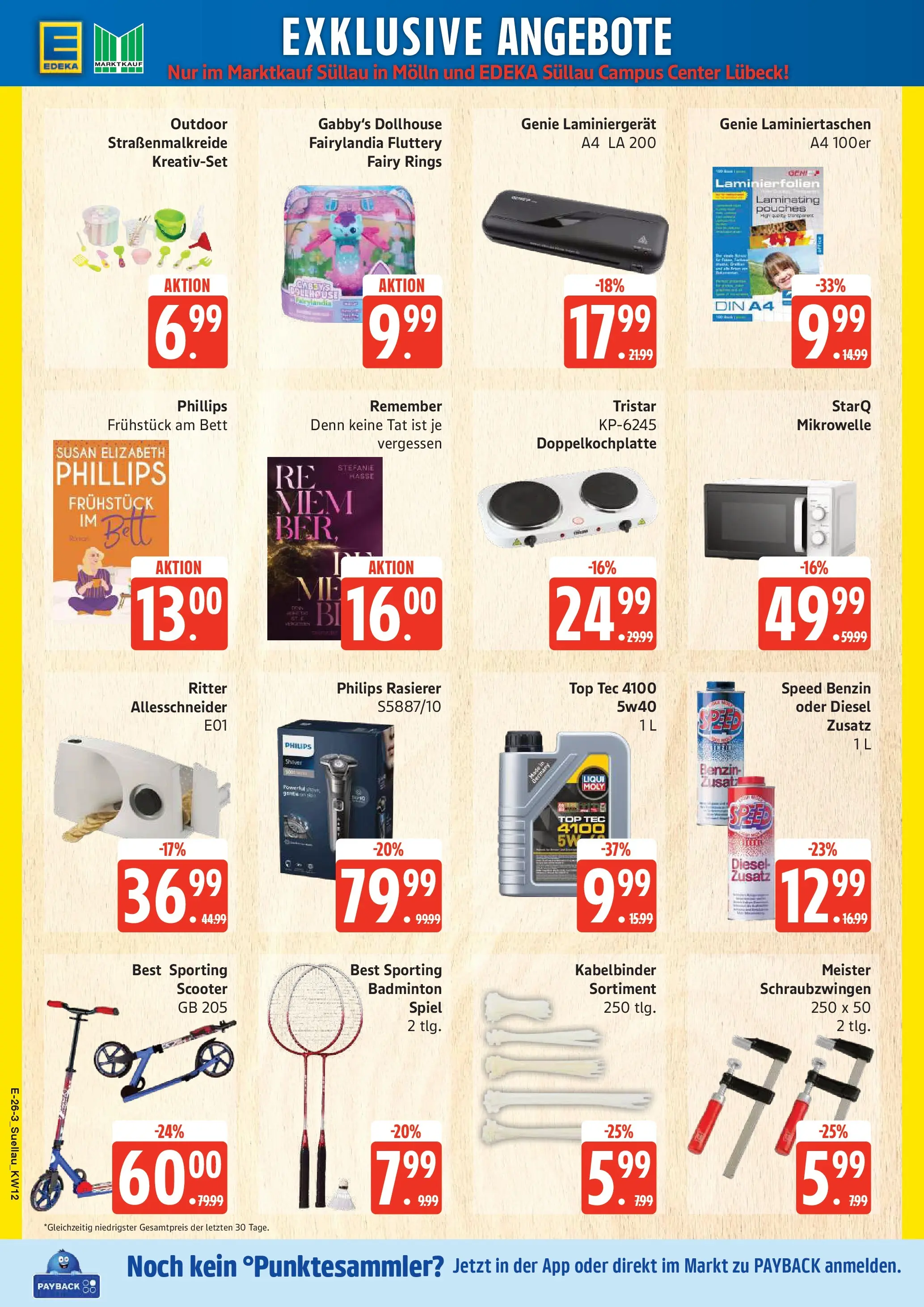 Edeka prospekt Ratzeburg	 (ab 15.03.2026) » Angebote Online | Seite: 30 | Produkte: Philips, Laminator, Rasierer, Scooter