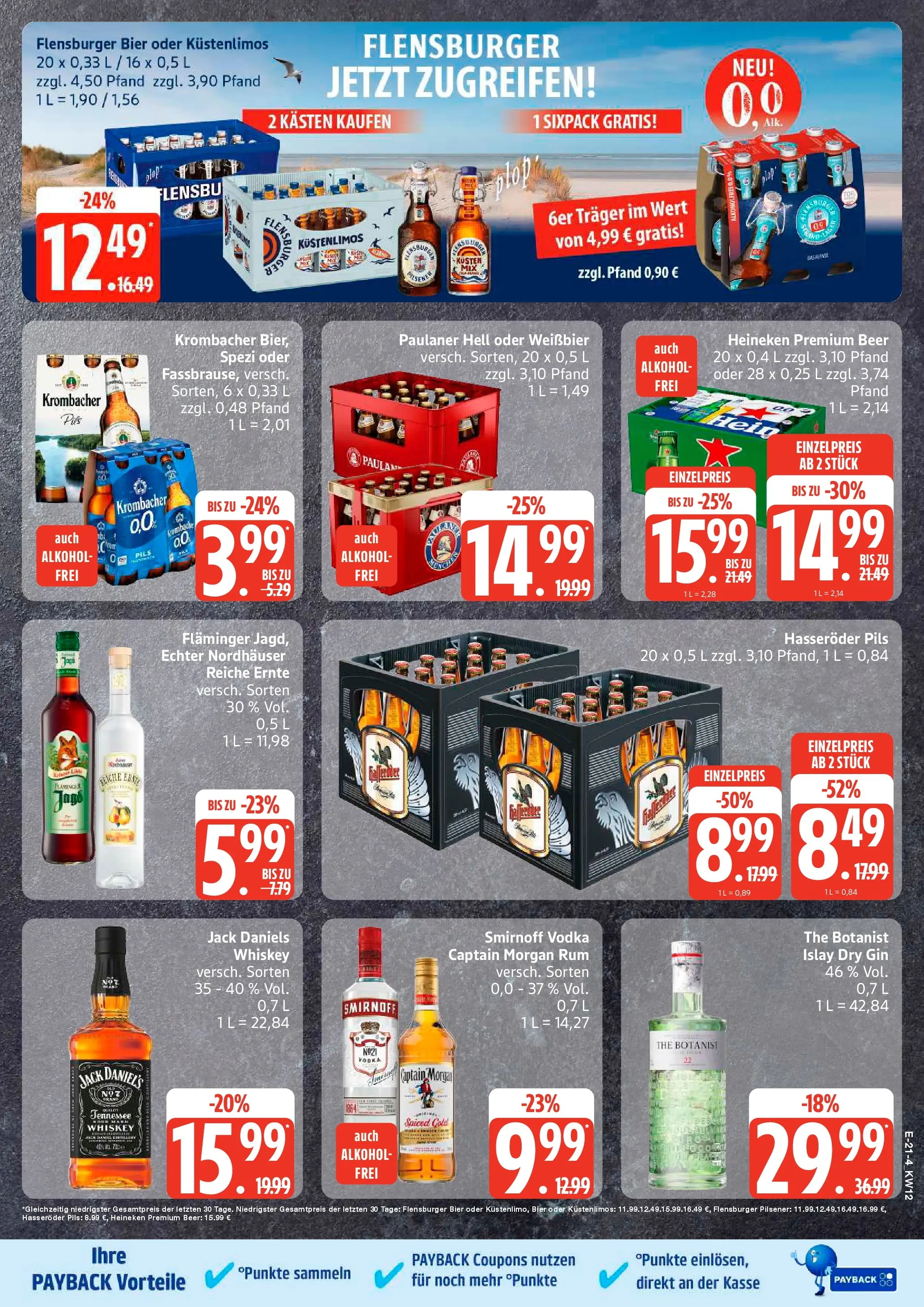 Edeka prospekt Rostock	 (ab 15.03.2026) » Angebote Online | Seite: 25 | Produkte: Weißbier, Jack Daniel's, Flensburger, Krombacher