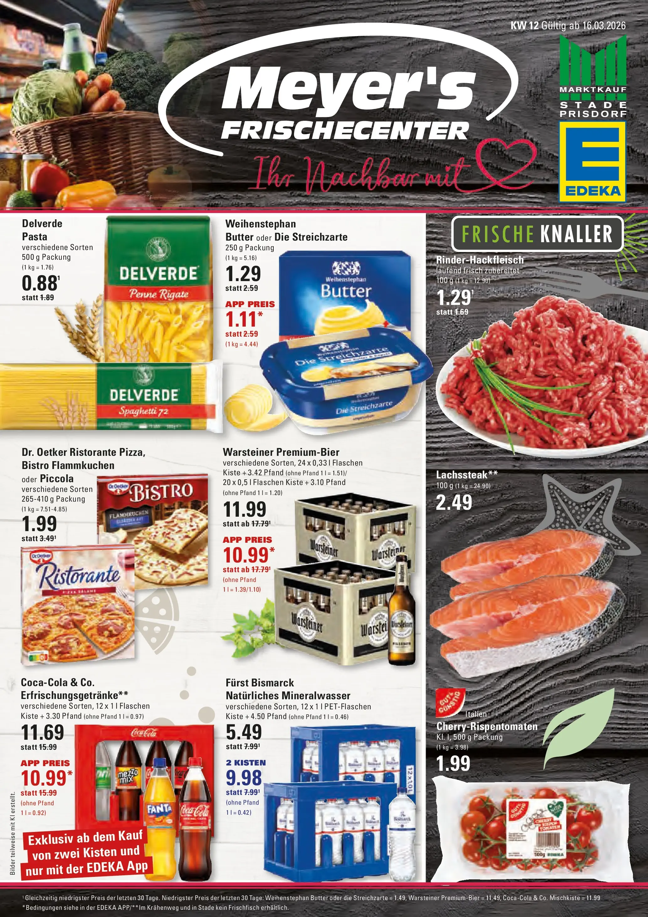 Edeka prospekt Stade	 (ab 15.03.2026) » Angebote Online | Seite: 1 | Produkte: Ristorante, Mineralwasser, Weihenstephan butter, Bilder
