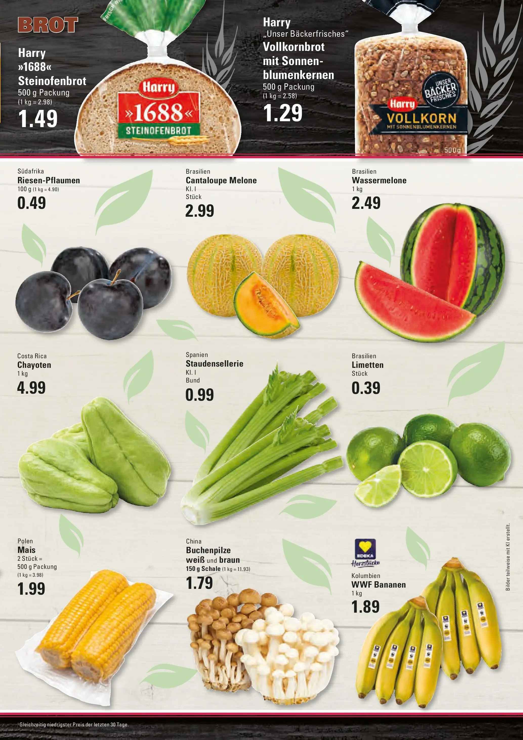 Edeka prospekt Hamburg	 (ab 15.03.2026) » Angebote Online | Seite: 3 | Produkte: Limetten, Vollkornbrot, Bananen, Bilder