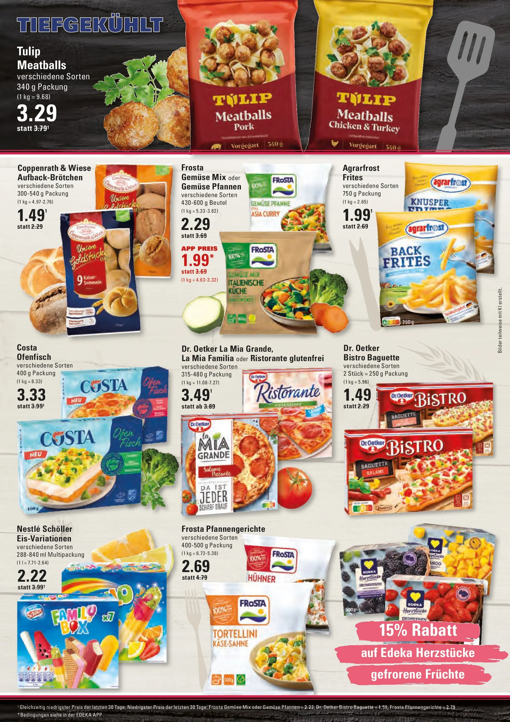 Edeka prospekt Hamburg	 (ab 15.03.2026) » Angebote Online | Seite: 10 | Produkte: Frosta, Bilder, Gemüse, Salami