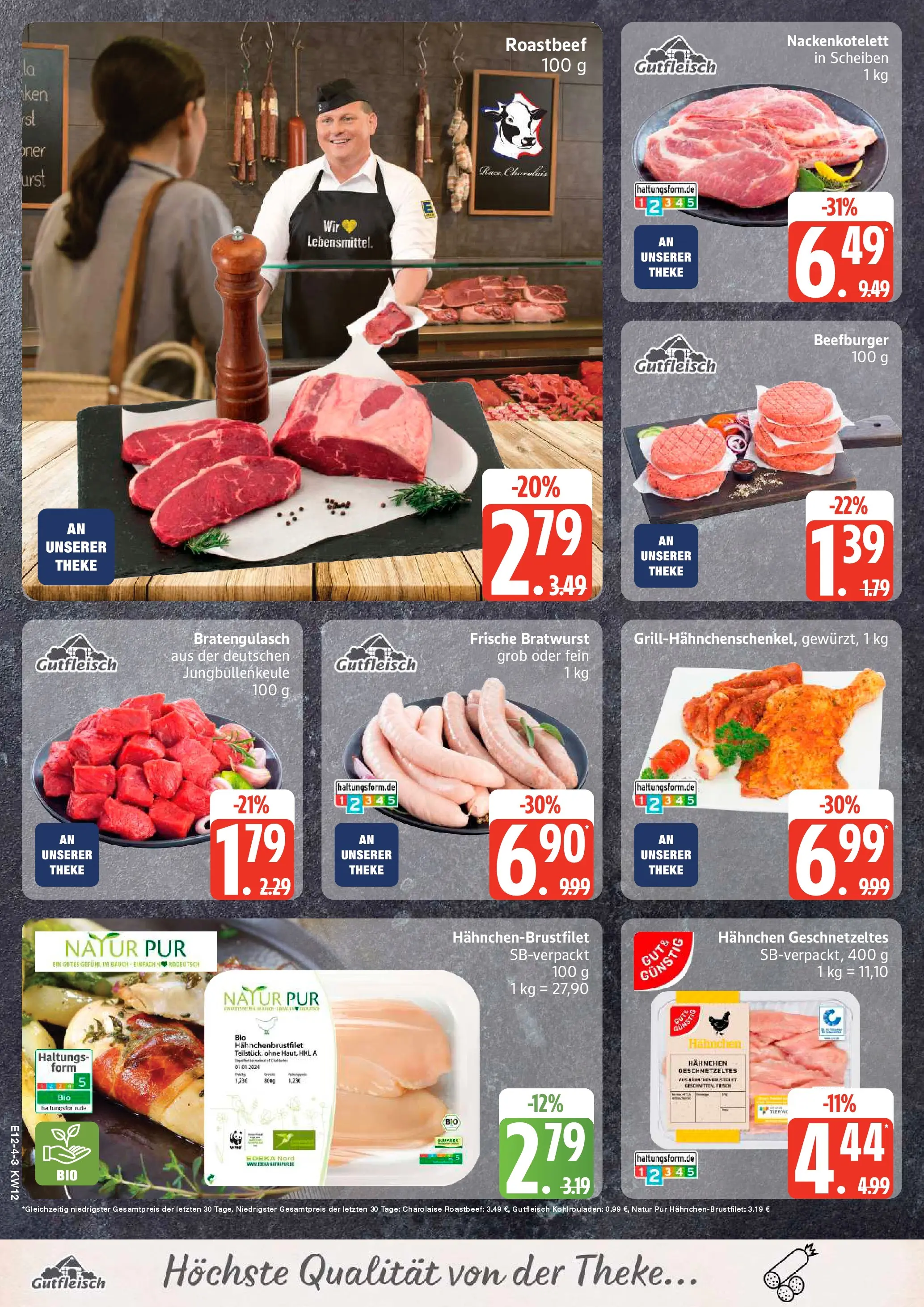 Edeka prospekt Ammersbek	 (ab 15.03.2026) » Angebote Online | Seite: 4 | Produkte: Hahnchen, Theke, Bratwurst, Roastbeef