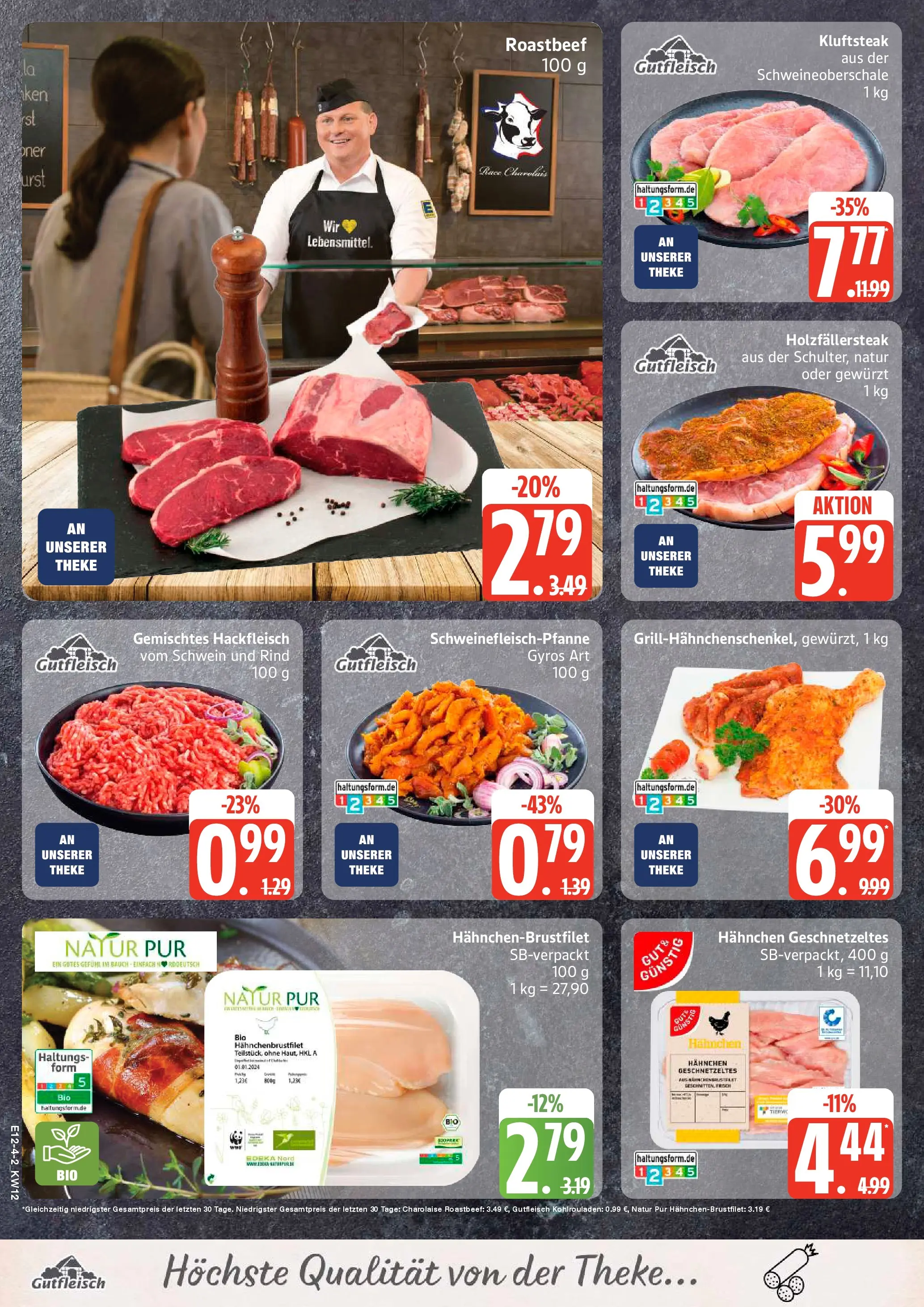 Edeka prospekt Sterup	 (ab 15.03.2026) » Angebote Online | Seite: 4 | Produkte: Hahnchen, Theke, Roastbeef, Gyros