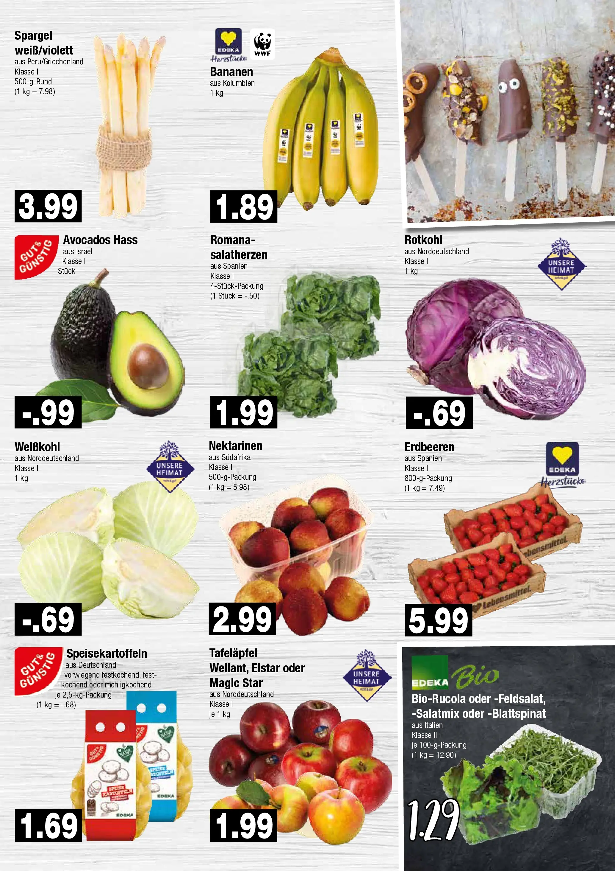 Edeka prospekt Hamburg	 (ab 15.03.2026) » Angebote Online | Seite: 3 | Produkte: Nektarinen, Rotkohl, Bananen, Erdbeeren