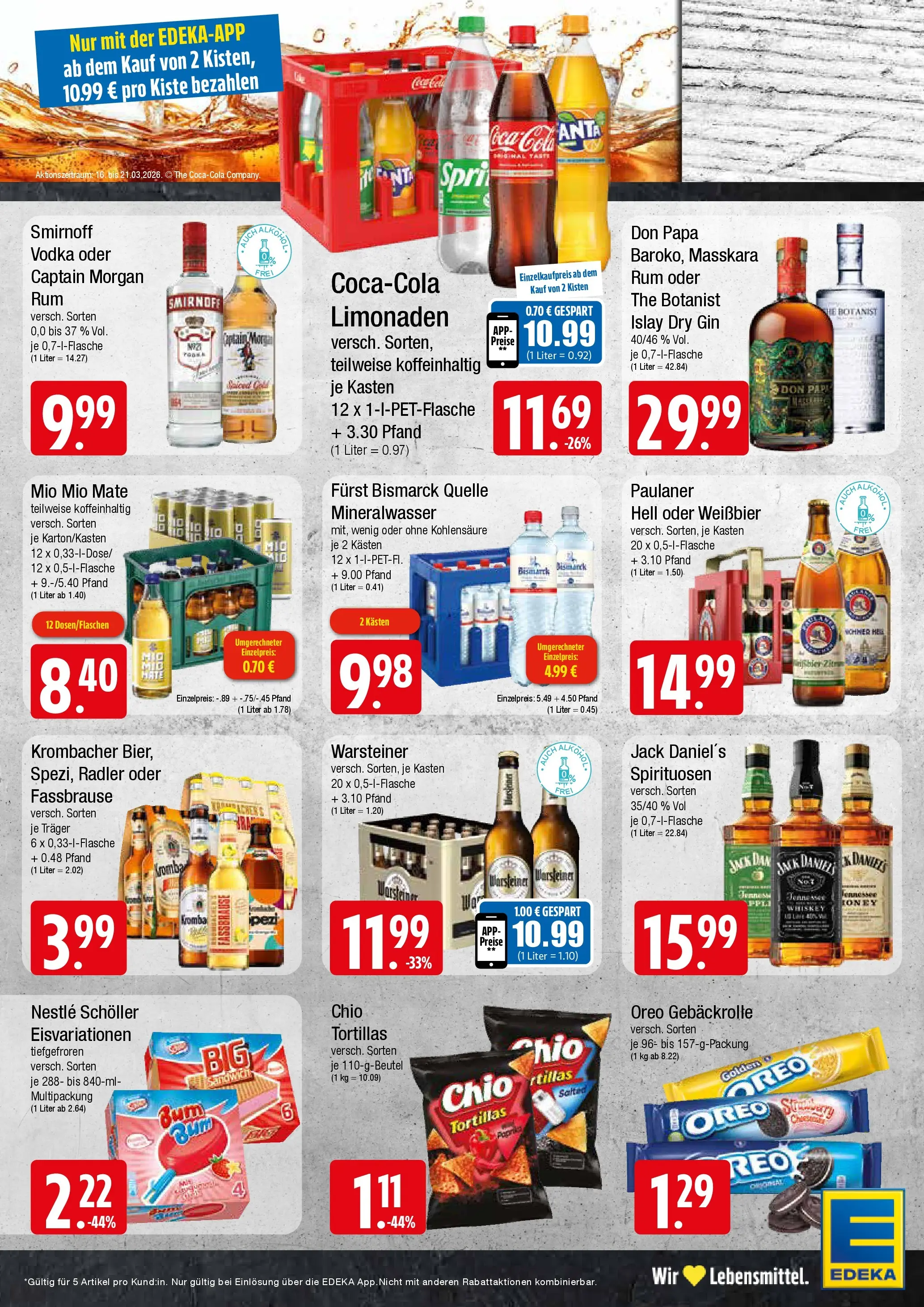 Edeka prospekt Wentorf	 (ab 15.03.2026) » Angebote Online | Seite: 7 | Produkte: Mio mio mate, Mineralwasser, Vodka, Gin