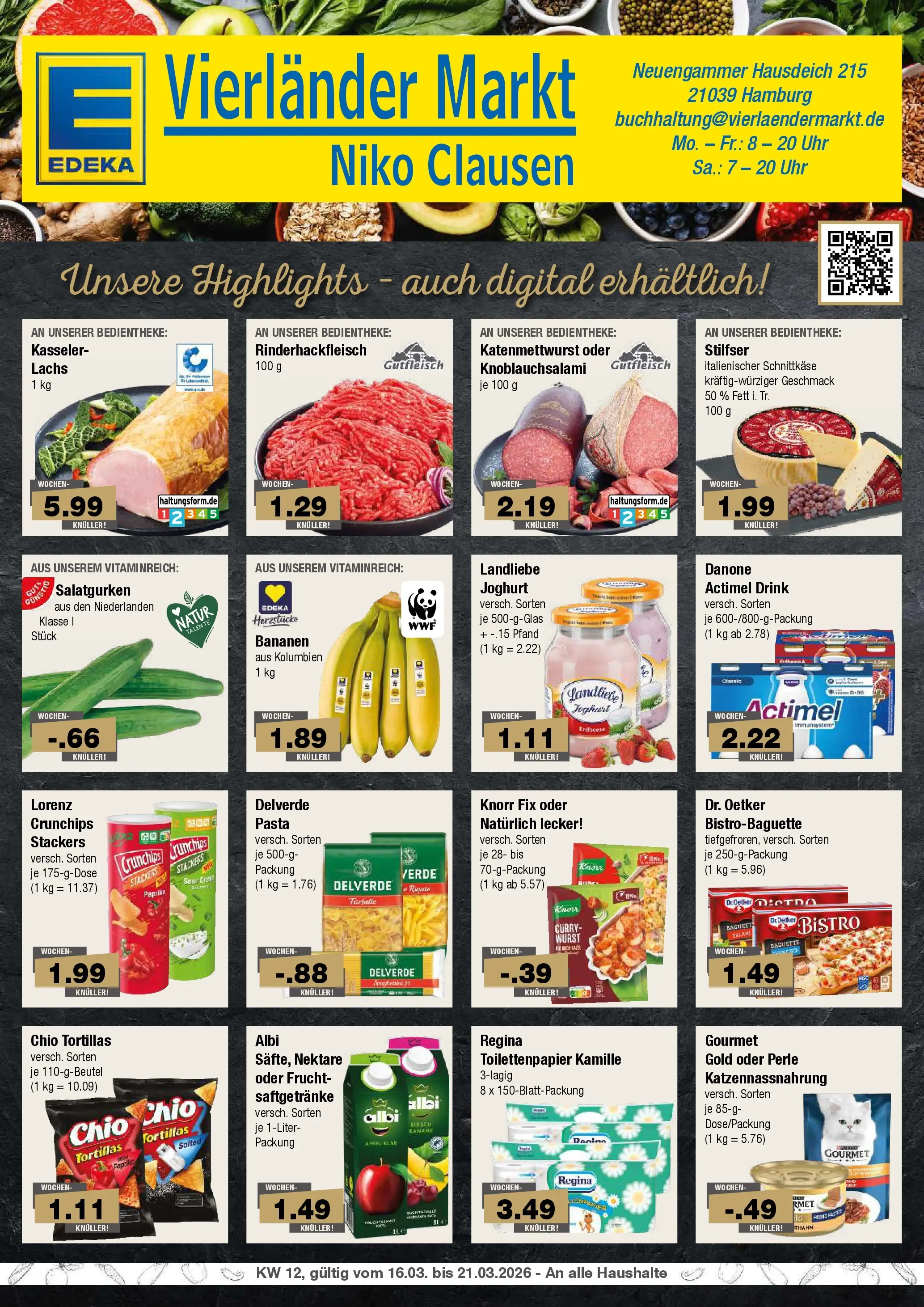 Edeka prospekt Hamburg	 (ab 15.03.2026) » Angebote Online | Seite: 1 | Produkte: Joghurt, Knorr, Paprika, Wurst