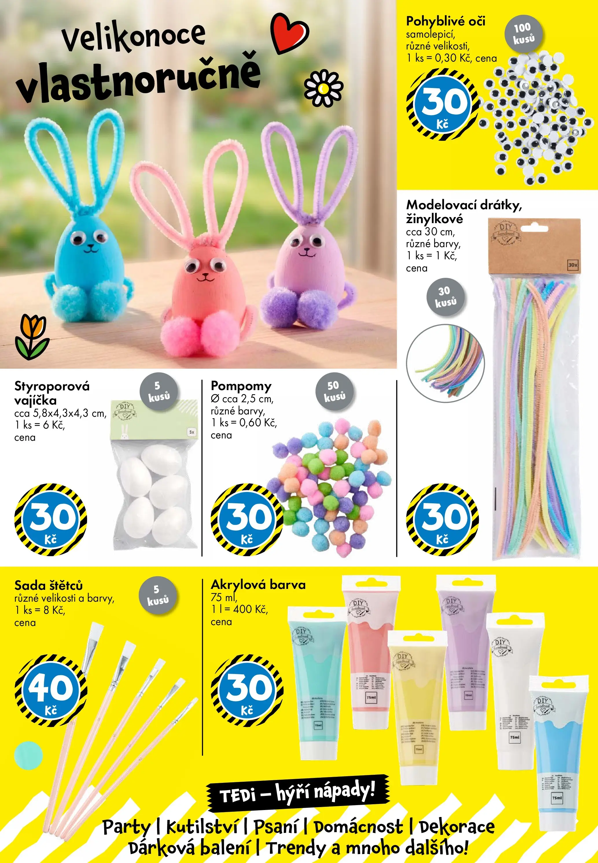 TEDi aktuální leták od 06.03.2026 - akční nabídka | Strana: 4 | Produkty: Vajíčka, Dekorace