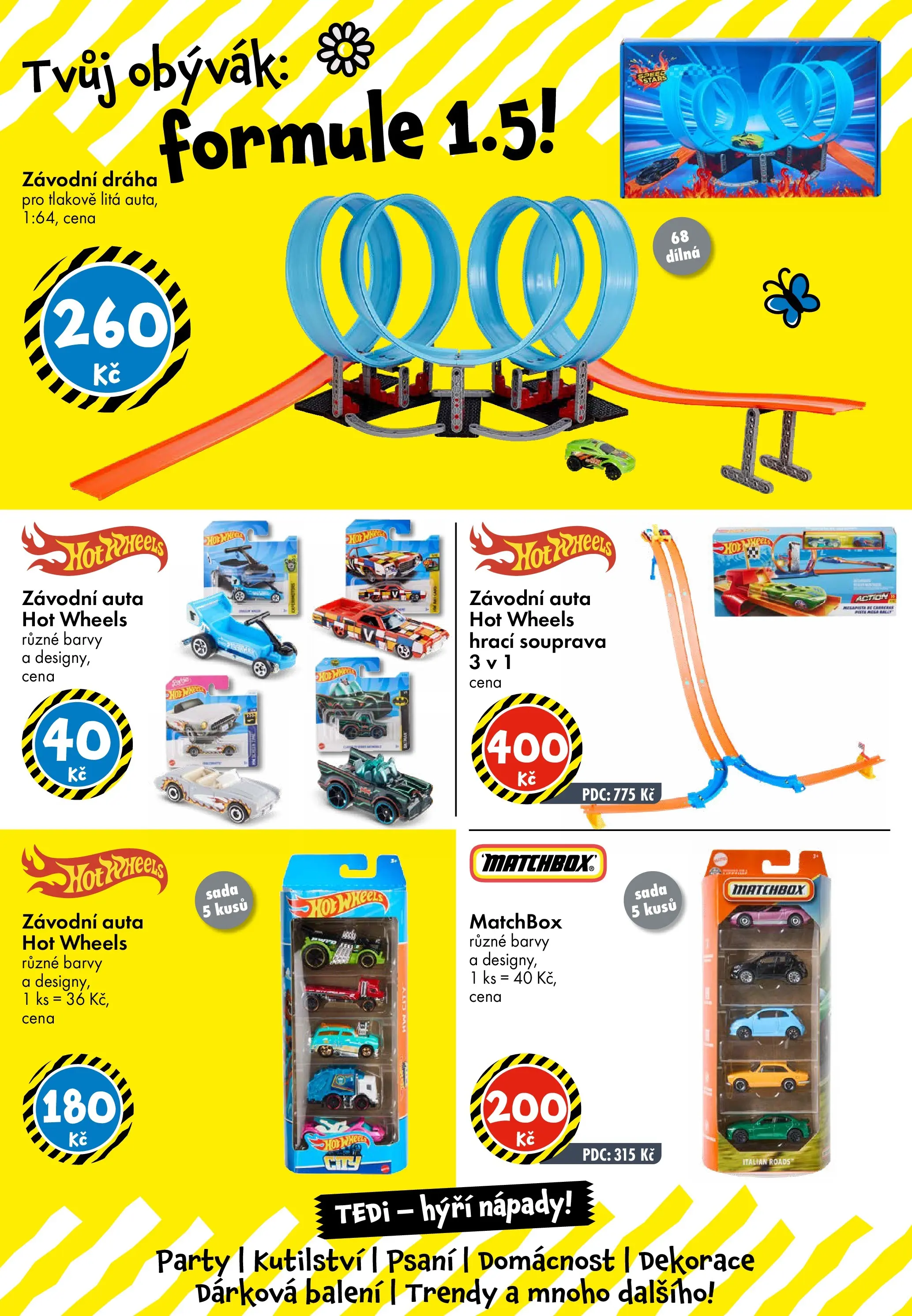 TEDi aktuální leták od 06.03.2026 - akční nabídka | Strana: 13 | Produkty: Hot Wheels, Barvy, Dekorace