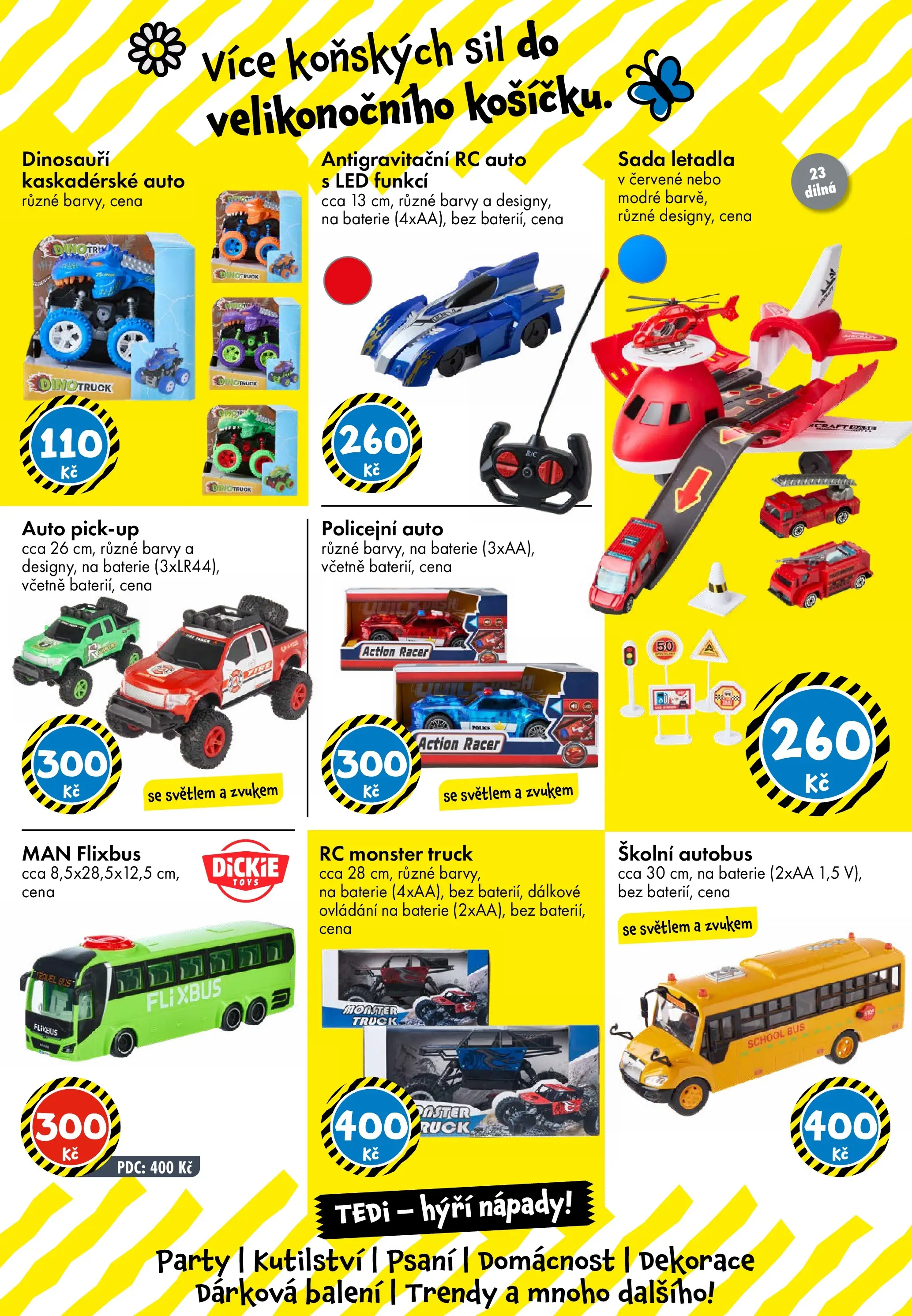TEDi aktuální leták od 06.03.2026 - akční nabídka | Strana: 15 | Produkty: Monster, Dinosauři, LED, Dekorace