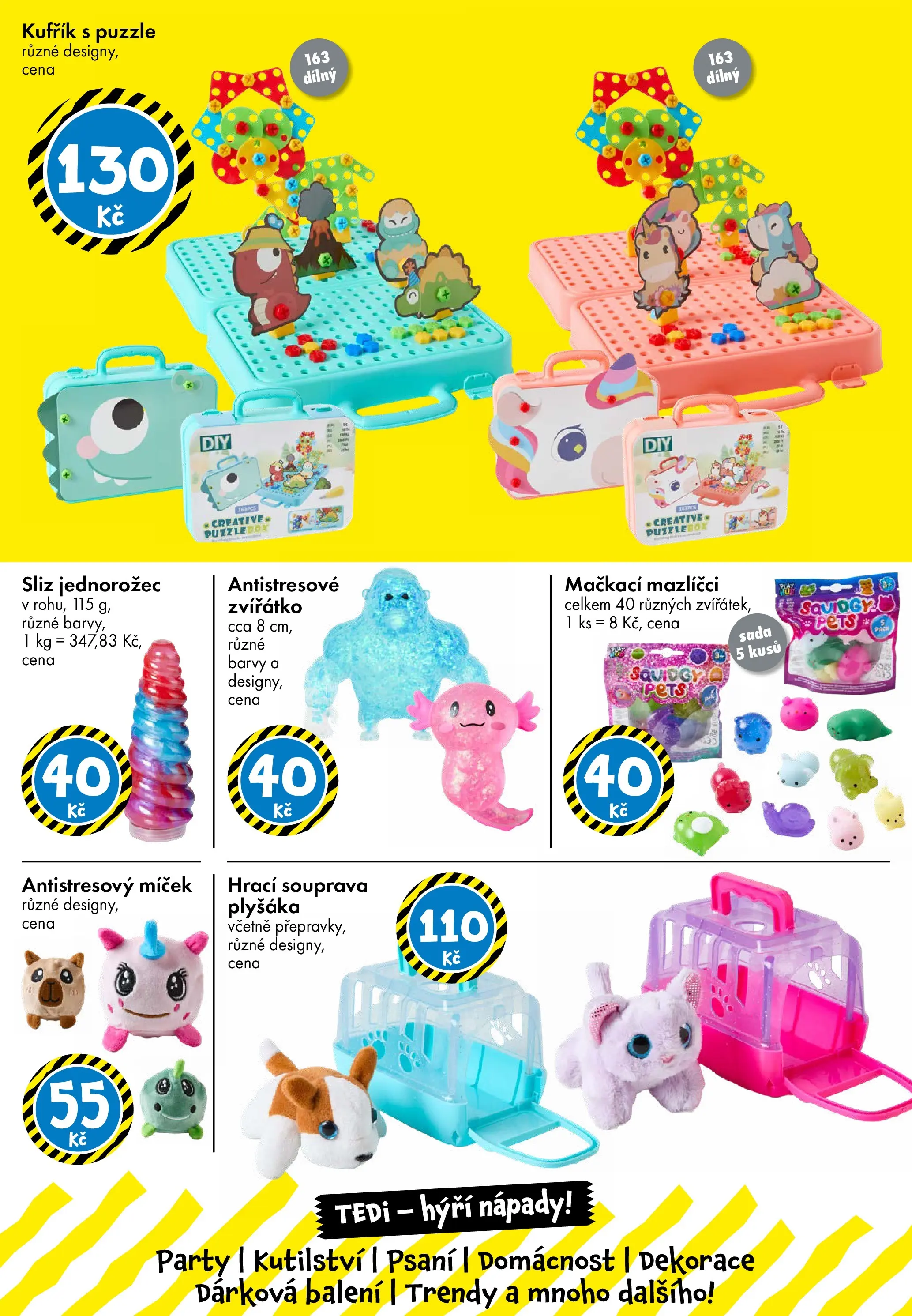TEDi aktuální leták od 06.03.2026 - akční nabídka | Strana: 17 | Produkty: Kufřík, Puzzle, Barvy, Dekorace