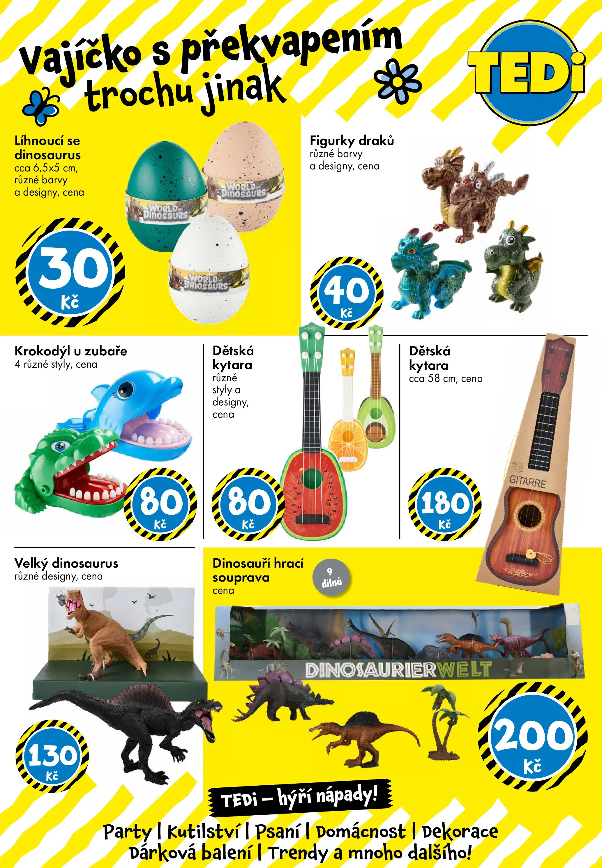 TEDi aktuální leták od 06.03.2026 - akční nabídka | Strana: 22 | Produkty: Dinosaurus, Dinosauři, Figurky, Dekorace