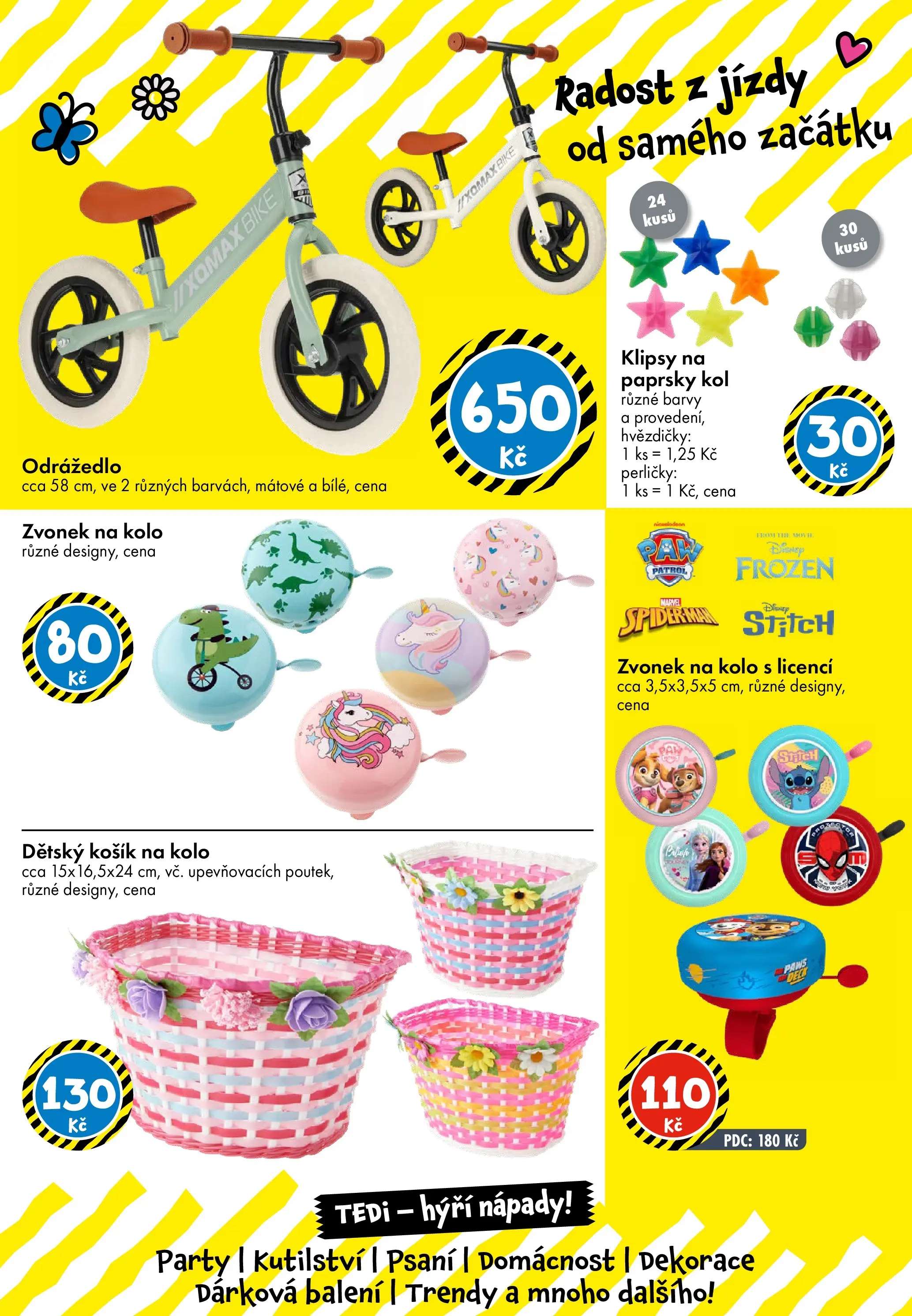 TEDi aktuální leták od 06.03.2026 - akční nabídka | Strana: 35 | Produkty: Kolo, Košík na kolo, Zvonek, Odrážedlo