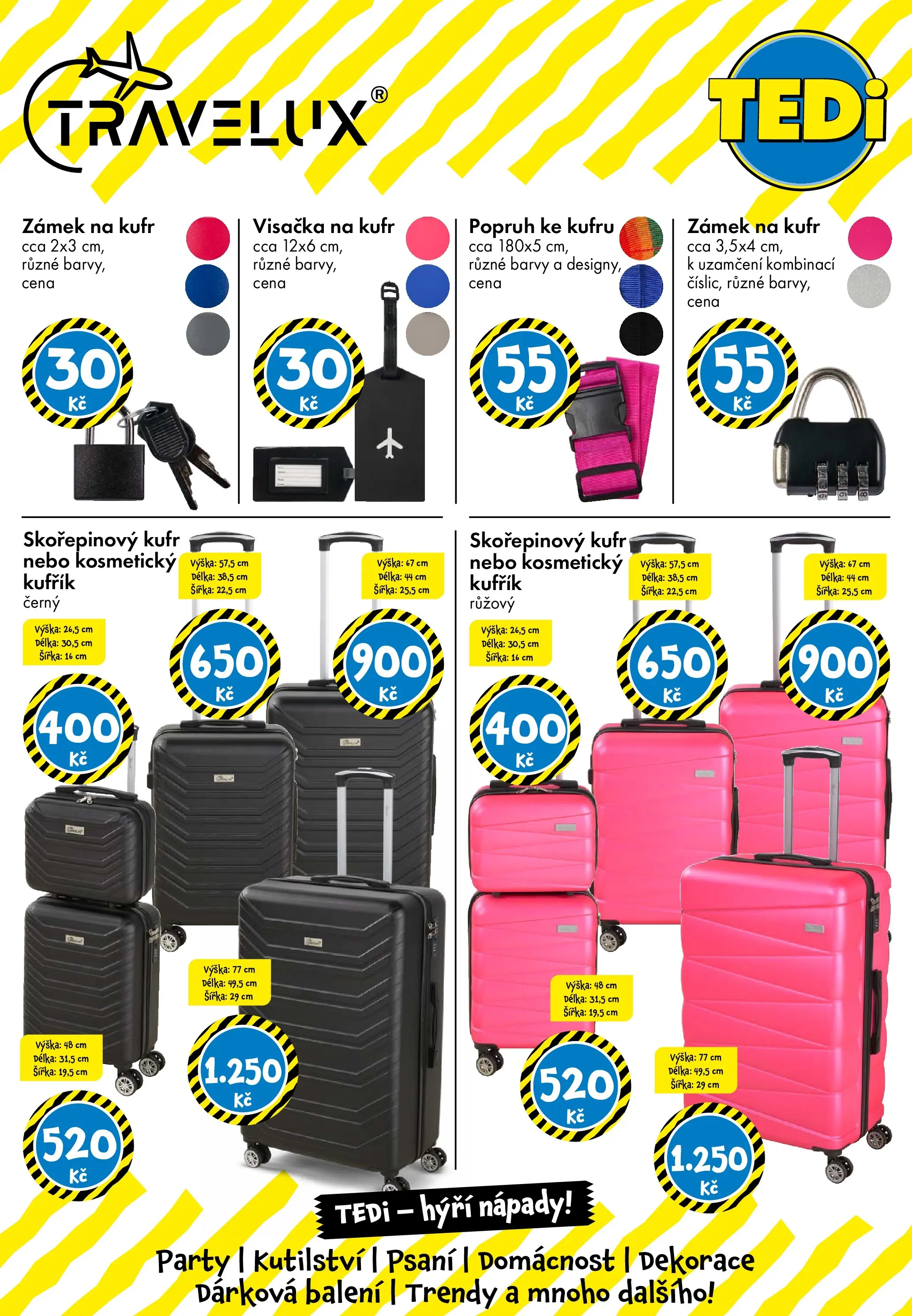 TEDi aktuální leták od 06.03.2026 - akční nabídka | Strana: 37 | Produkty: Kufřík, Visačka na kufr, Barvy, Dekorace