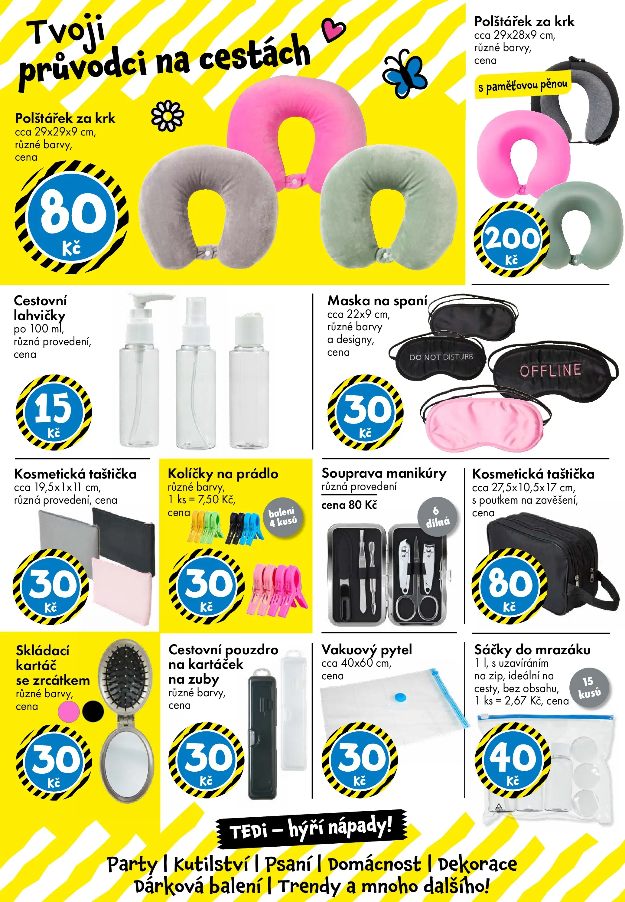 TEDi aktuální leták od 06.03.2026 - akční nabídka | Strana: 38 | Produkty: Kosmetická taštička, Pouzdro, Barvy, Kartáč