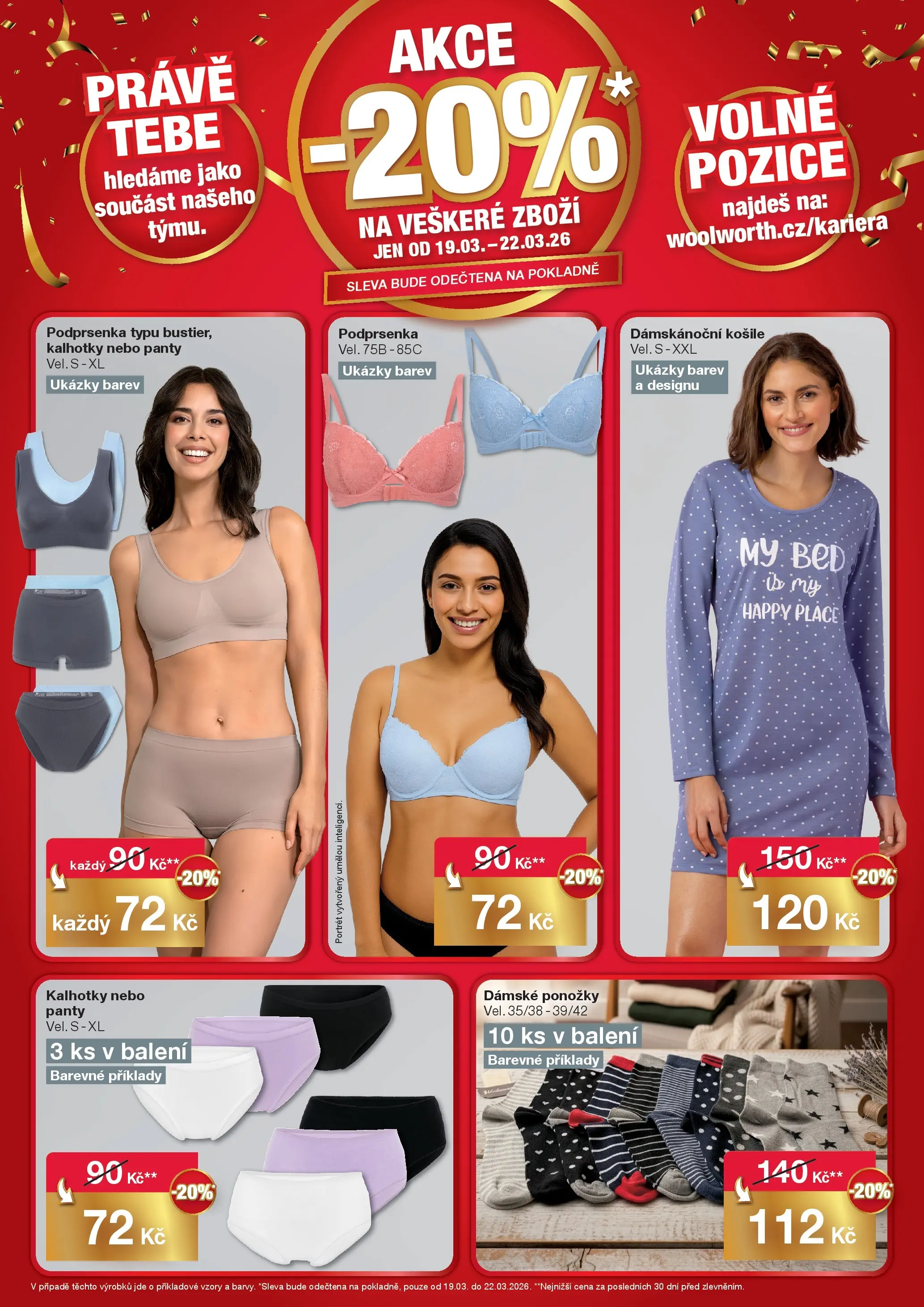 Woolworth leták - Liberec  od 19.03.2026 - akční nabídka | Strana: 6 | Produkty: Košile, Kalhotky, Podprsenka, Ponožky