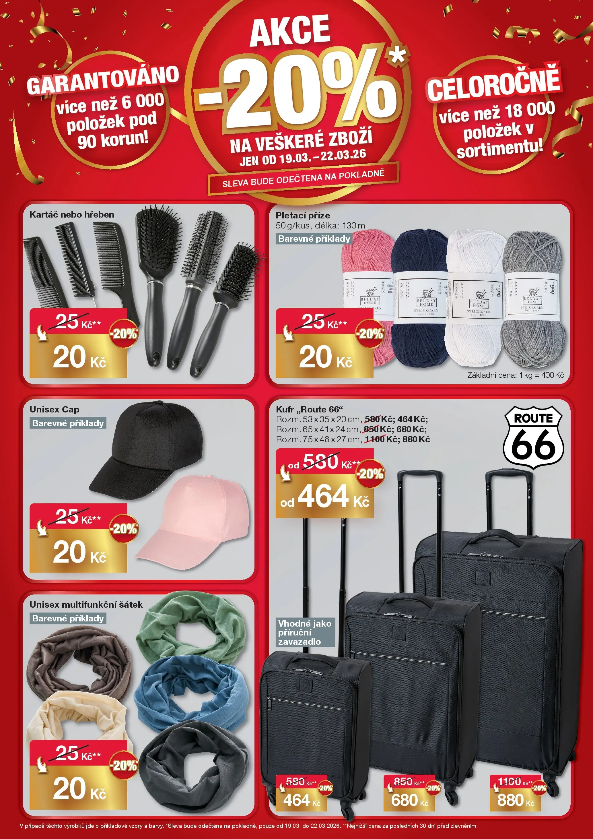 Woolworth leták - Liberec  od 19.03.2026 - akční nabídka | Strana: 8 | Produkty: Kufr, Šátek, Hřeben, Kartáč