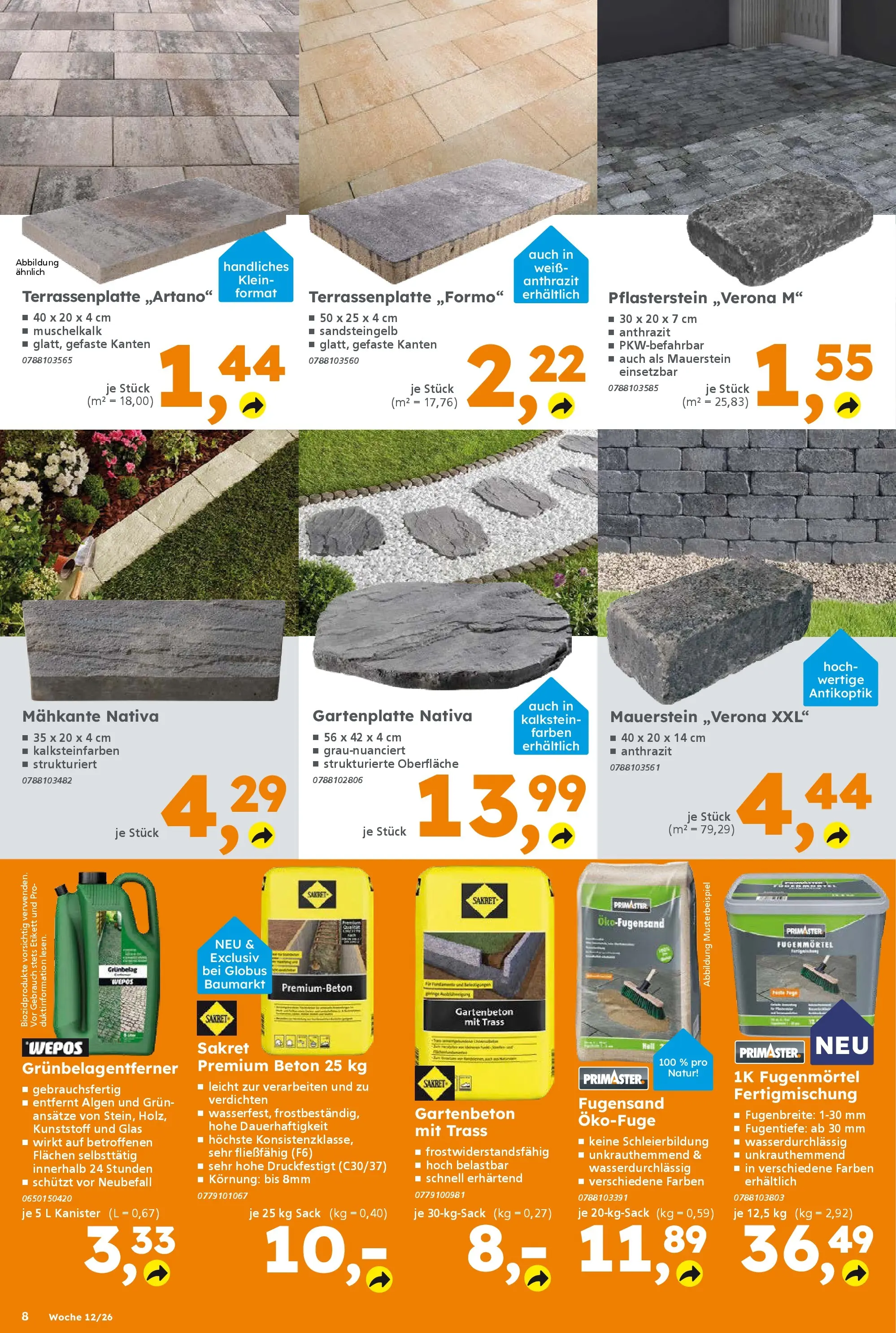 Globus Baumarkt Prospekt Ilmenau	 (ab 16.03.2026) zum Blättern | Seite: 8