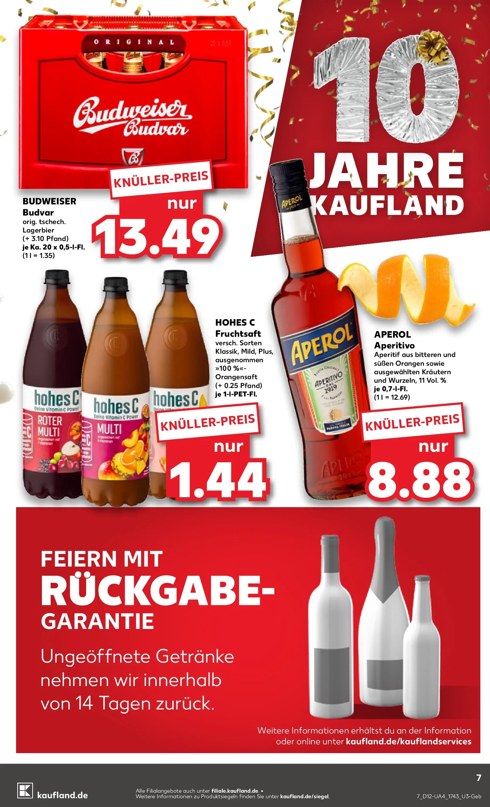 Prospekt Kaufland ab 16.03.2026 » Angebote und Werbung Online | Seite: 19 | Produkte: Orangen, Orangensaft, Budweiser, Aperol Prospekt Kaufland ab 16.03.2026 » Angebote Online zum Blättern | Seite: 19 | Produkte: Orangen, Orangensaft, Budweiser, Aperol