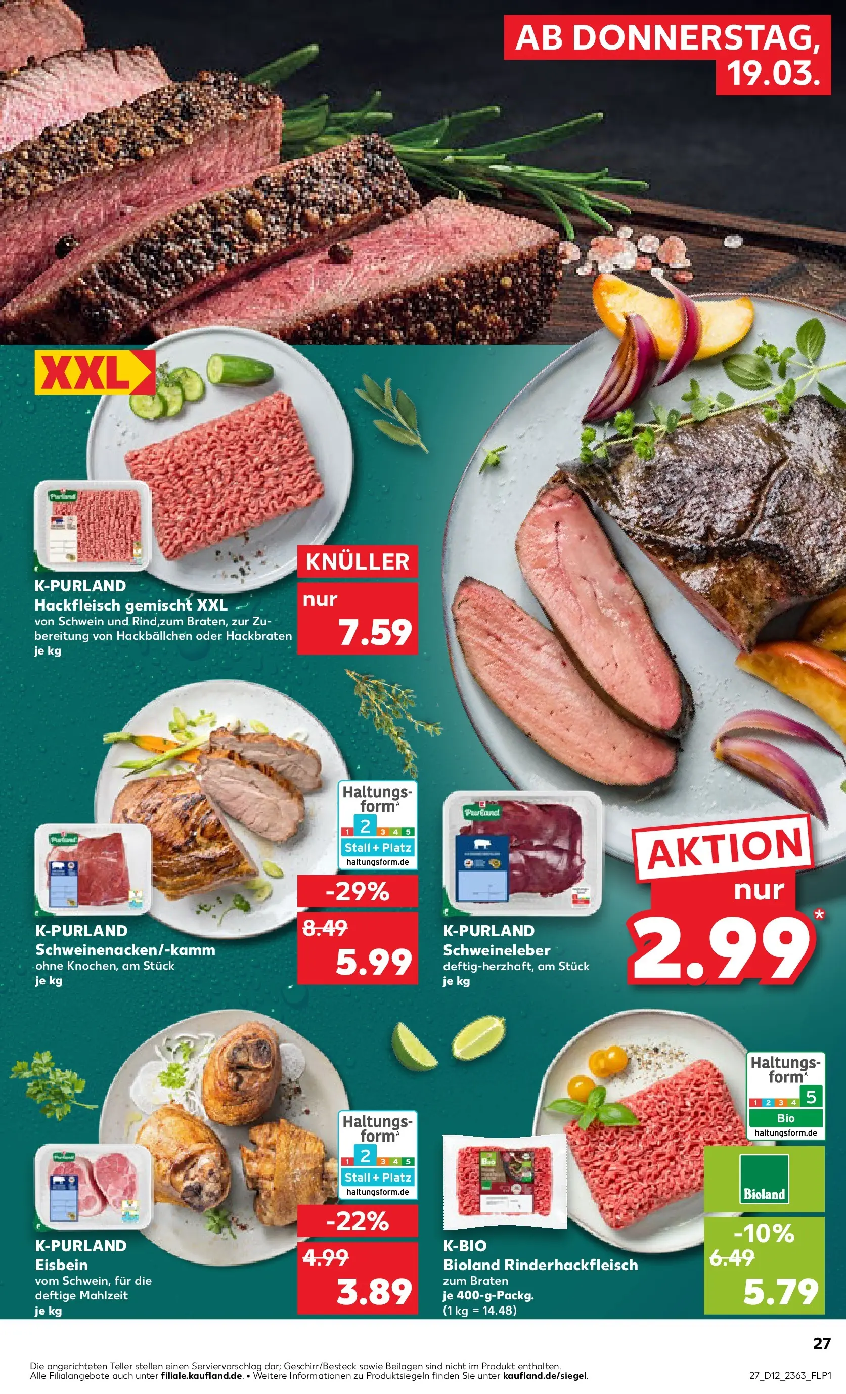 Prospekt Kaufland ab 16.03.2026 » Angebote und Werbung Online | Seite: 39 | Produkte: Hackfleisch Prospekt Kaufland ab 16.03.2026 » Angebote Online zum Blättern | Seite: 39 | Produkte: Hackfleisch