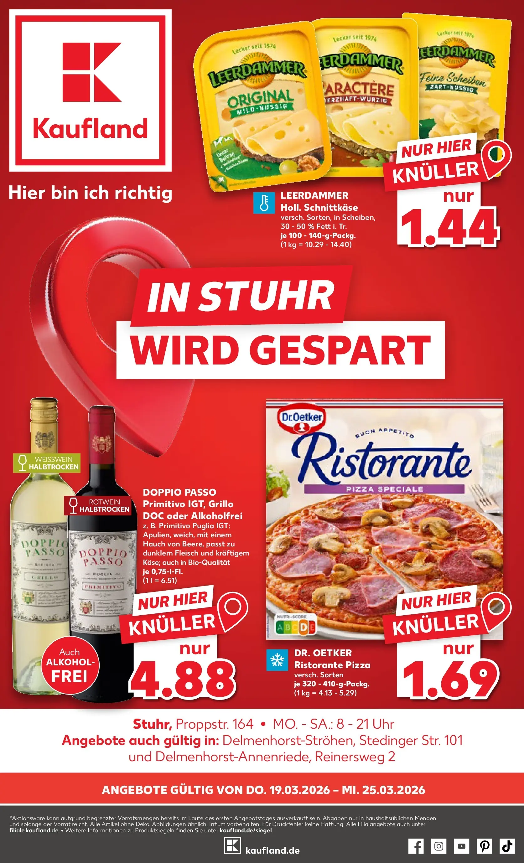 Prospekt Kaufland ab 16.03.2026 » Angebote Online zum Blättern | Seite: 13 | Produkte: Weißwein, Weißwein halbtrocken, Doppio Passo, Uhr