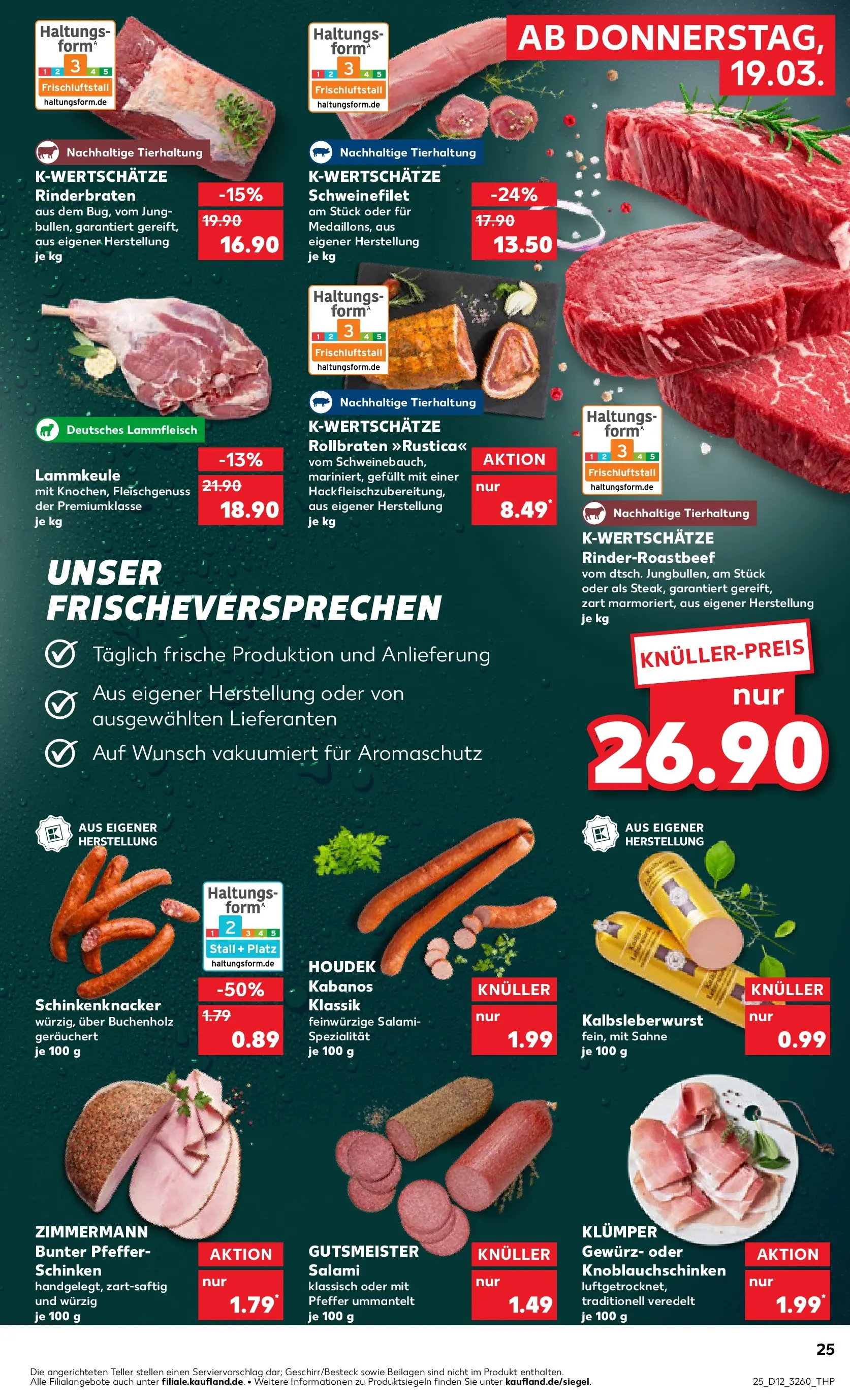Prospekt Kaufland ab 16.03.2026 » Angebote Online zum Blättern | Seite: 37 | Produkte: Rinderbraten, Lammkeule, Schweinebauch, Sahne