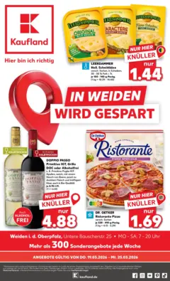 Kaufland Prospekt Weiden In Der Oberpfalz	 ab 19.03.2026 gültig