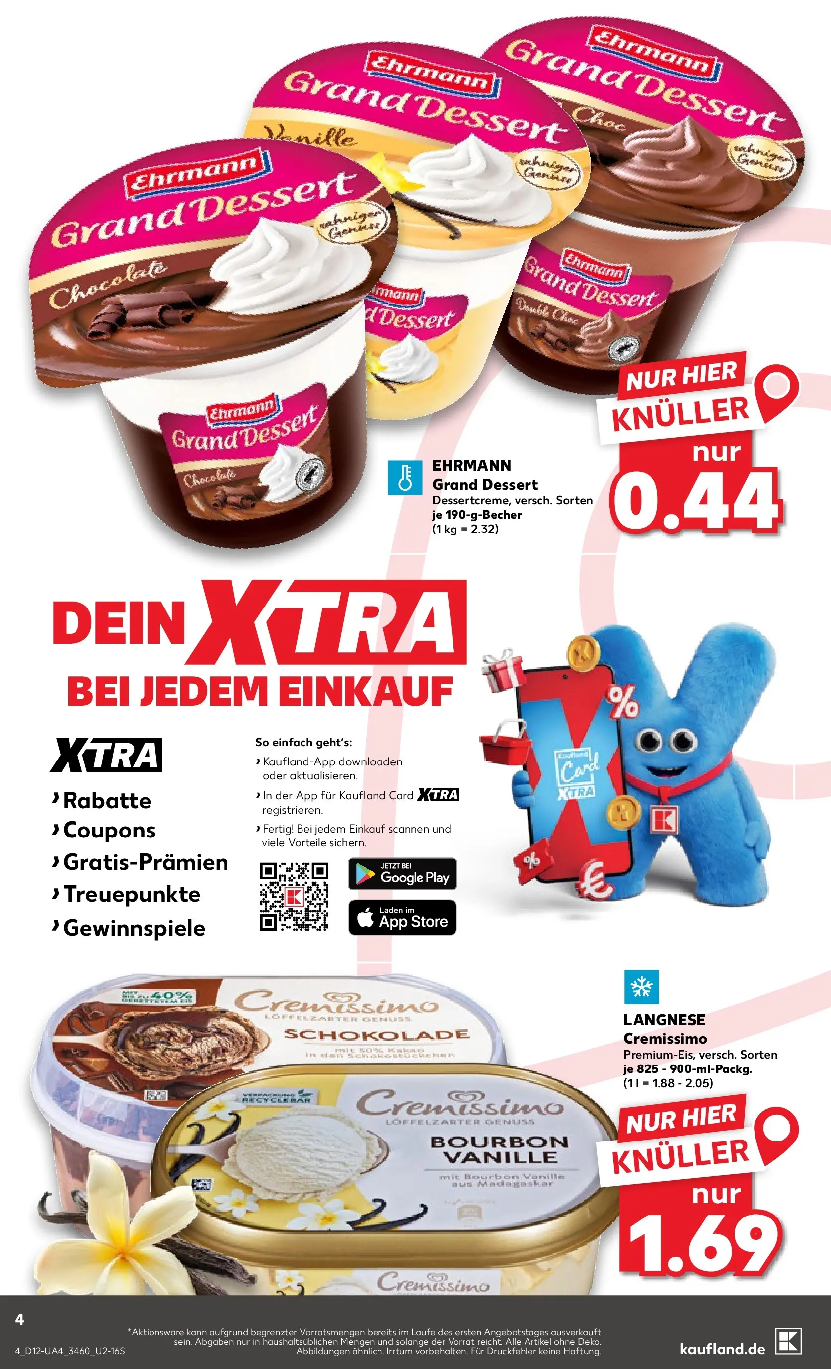 Prospekt Kaufland ab 19.03.2026 » Angebote Online zum Blättern | Seite: 4 | Produkte: Langnese cremissimo, Cremissimo, Schokolade, Bourbon