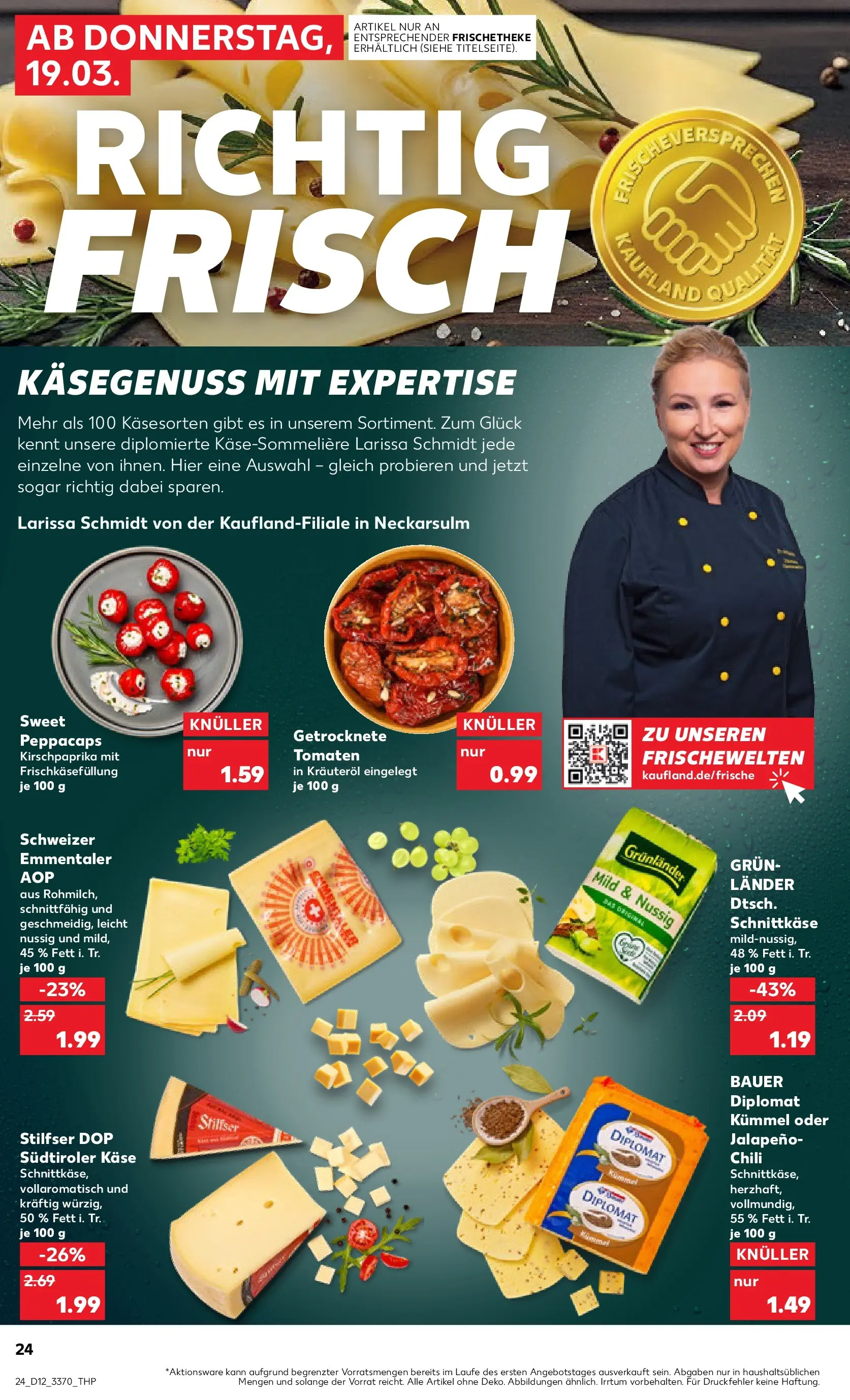 Prospekt Kaufland ab 16.03.2026 » Angebote und Werbung Online | Seite: 36 | Produkte: Käse, Tomaten, Grunlander, Chili Prospekt Kaufland ab 16.03.2026 » Angebote Online zum Blättern | Seite: 36 | Produkte: Käse, Tomaten, Grunlander, Chili