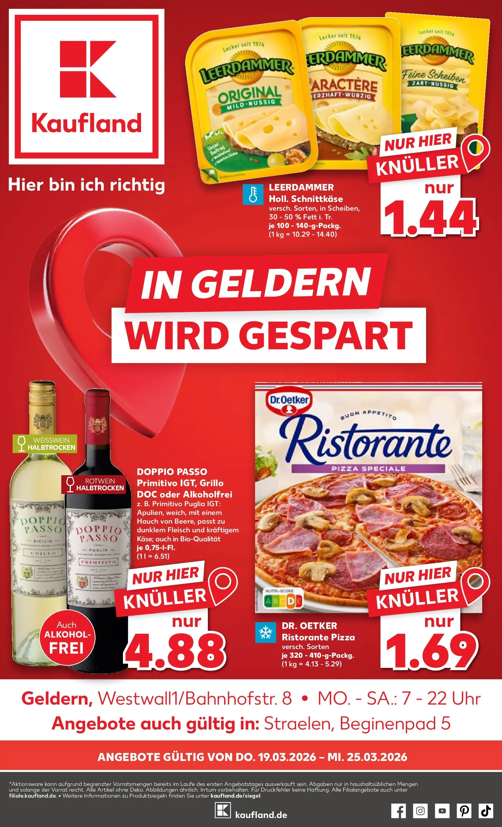 Prospekt Kaufland ab 16.03.2026 » Angebote Online zum Blättern | Seite: 13 | Produkte: Ristorante, Weißwein, Doppio passo primitivo, Pizza