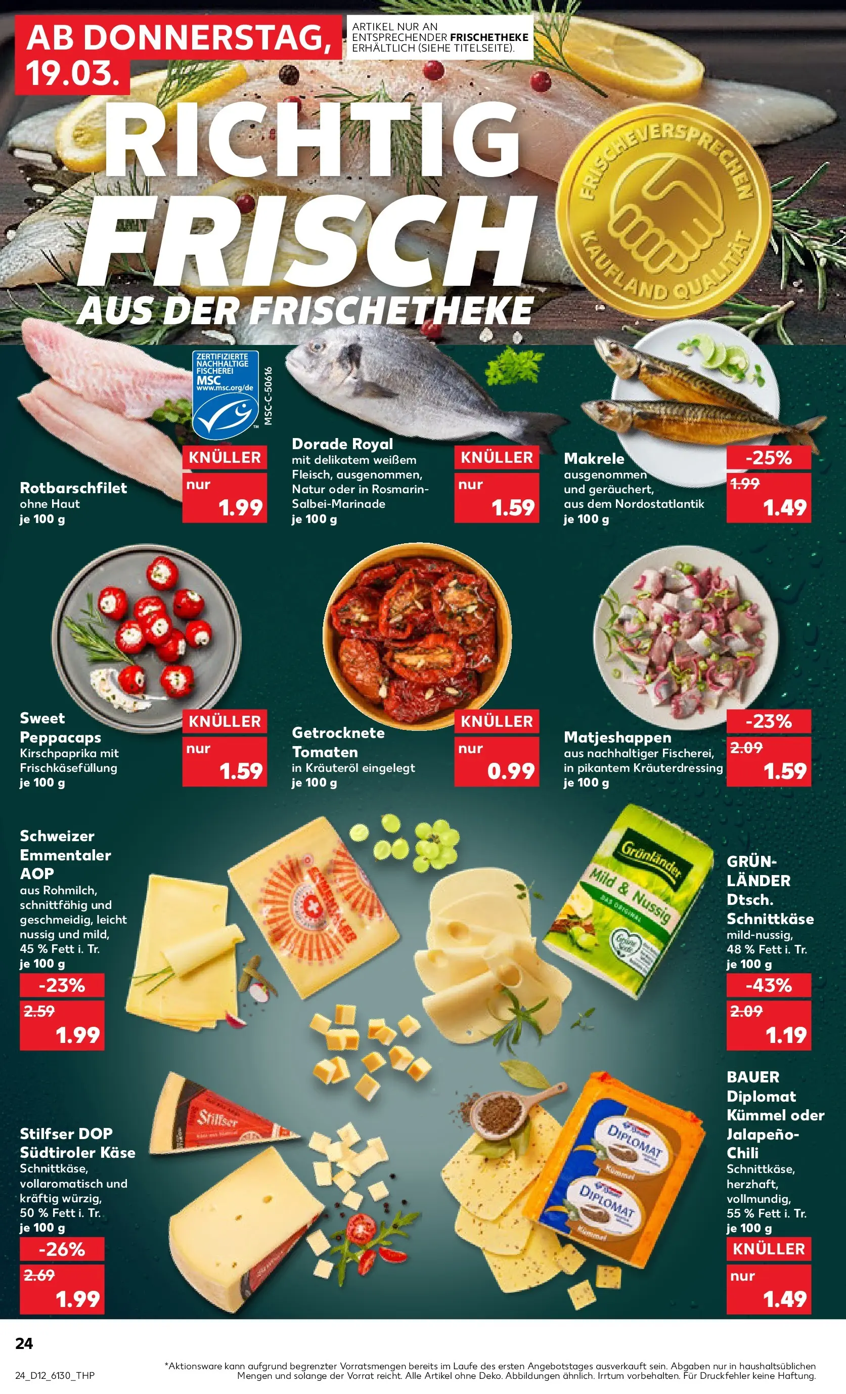 Prospekt Kaufland ab 16.03.2026 » Angebote Online zum Blättern | Seite: 36 | Produkte: Dorade, Tomaten, Grunlander, Chili
