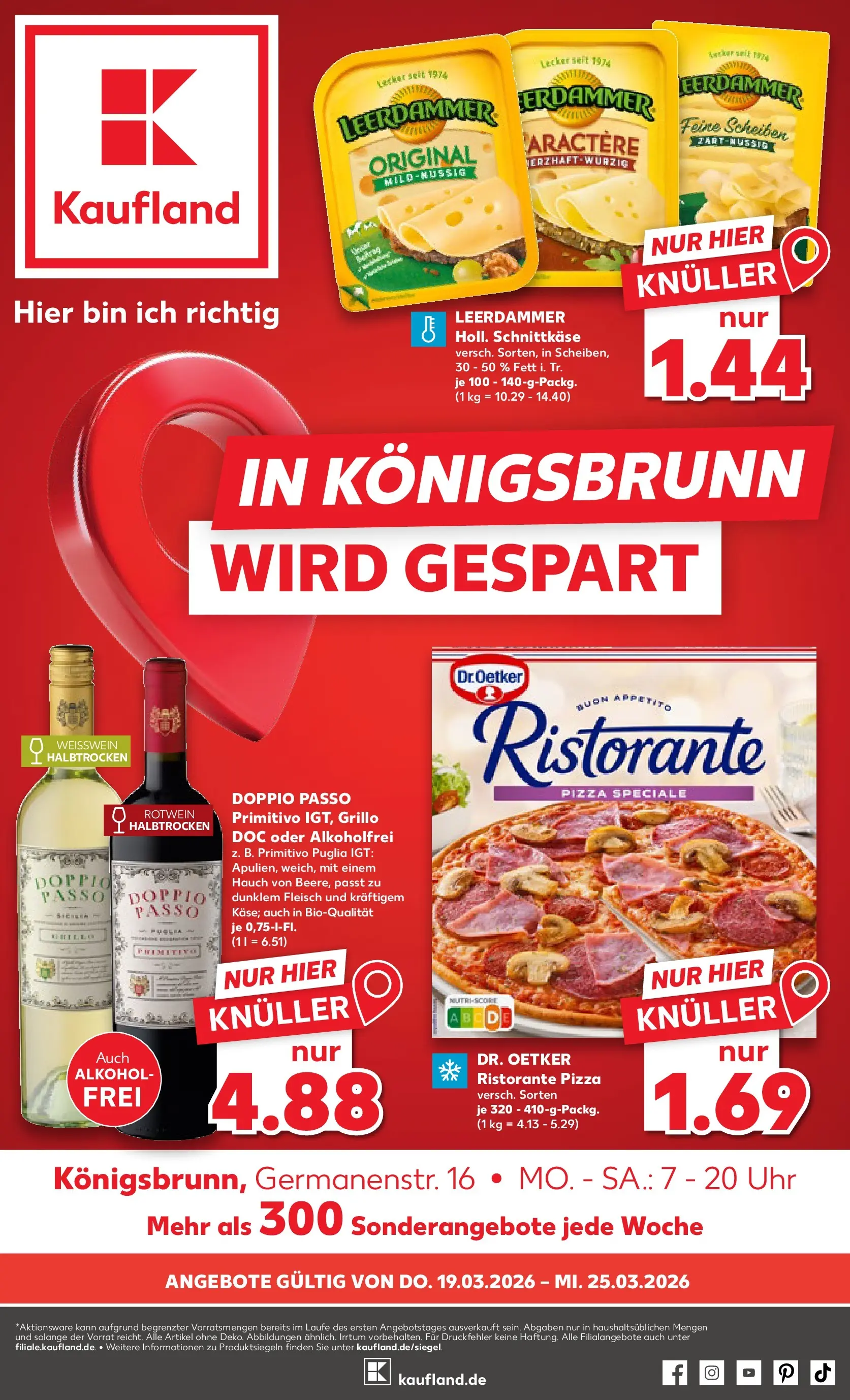 Prospekt Kaufland ab 16.03.2026 » Angebote Online zum Blättern | Seite: 13 | Produkte: Leerdammer, Pizza, Fleisch, Uhr