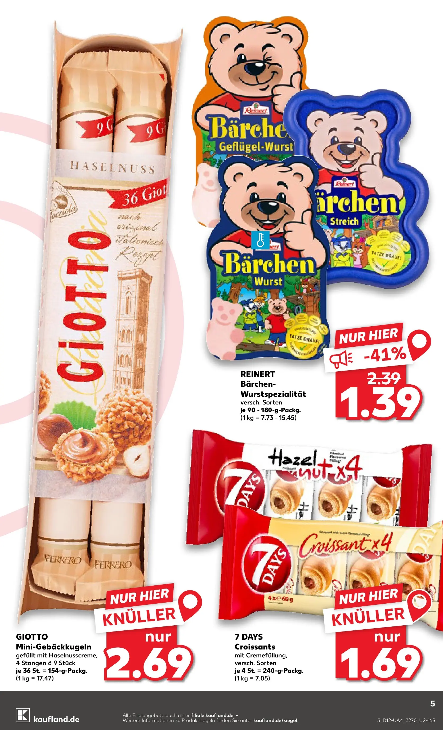 Prospekt Kaufland ab 16.03.2026 » Angebote Online zum Blättern | Seite: 17 | Produkte: Croissant, Wurst