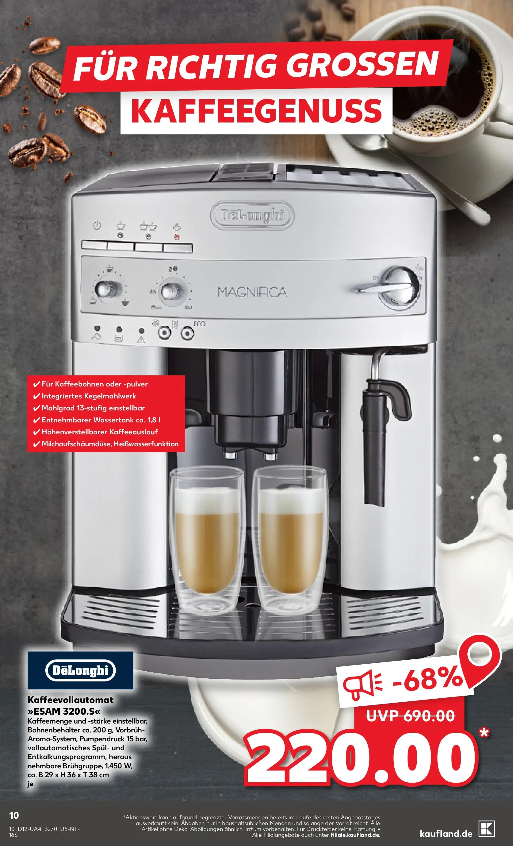 Prospekt Kaufland ab 16.03.2026 » Angebote Online zum Blättern | Seite: 22 | Produkte: Kaffeevollautomat