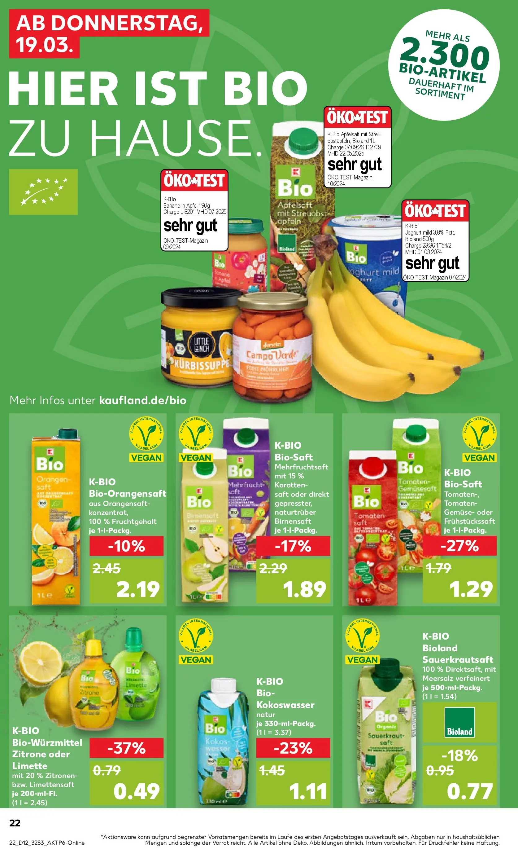 Prospekt Kaufland ab 16.03.2026 » Angebote Online zum Blättern | Seite: 34 | Produkte: Joghurt, Orangen, Tomaten, Gemüse