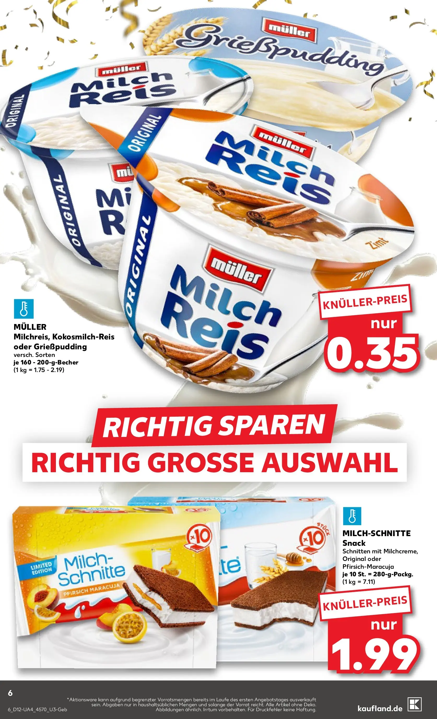 Prospekt Kaufland ab 18.03.2026 » Angebote Online zum Blättern | Seite: 6 | Produkte: Milch, Pfirsich, Reis