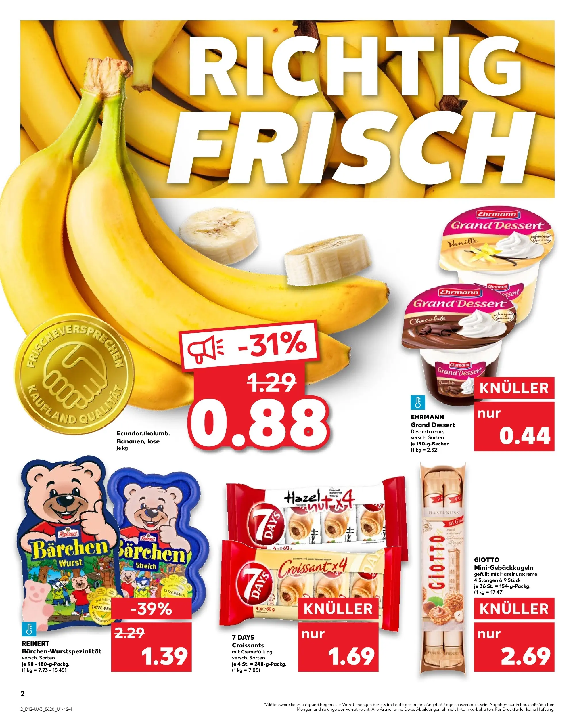 Prospekt Kaufland ab 16.03.2026 » Angebote und Werbung Online | Seite: 14 | Produkte: Ehrmann grand dessert, Croissant, Wurst Prospekt Kaufland ab 16.03.2026 » Angebote Online zum Blättern | Seite: 14 | Produkte: Ehrmann grand dessert, Croissant, Wurst